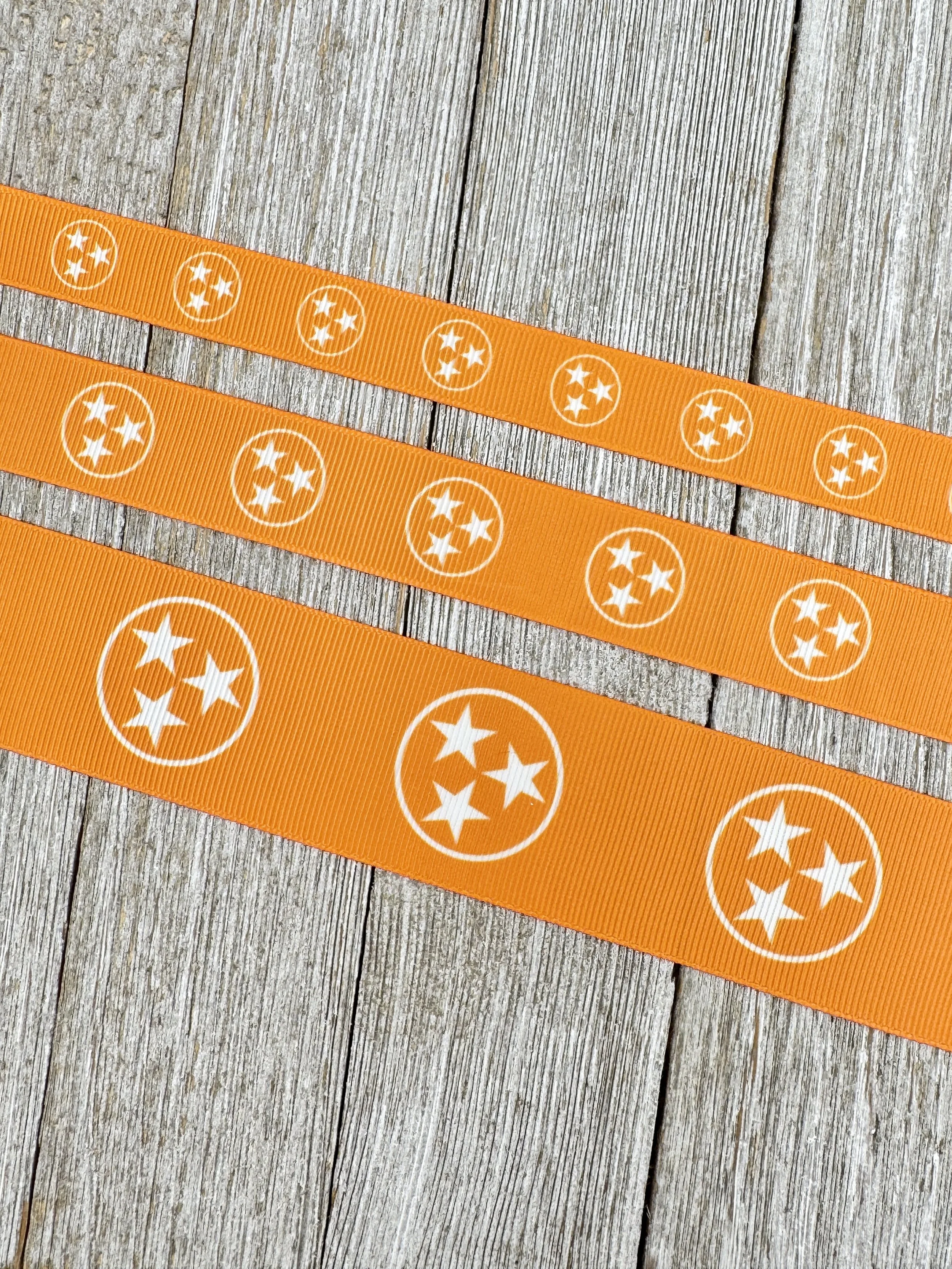 Tennessee Volunteer State Flag Stars Printed Grosgrain Ribbon: 5/8", 7/8", 1.5", Smokey Mountains, Luggage Tag, Dog Collar, Gift Wrap