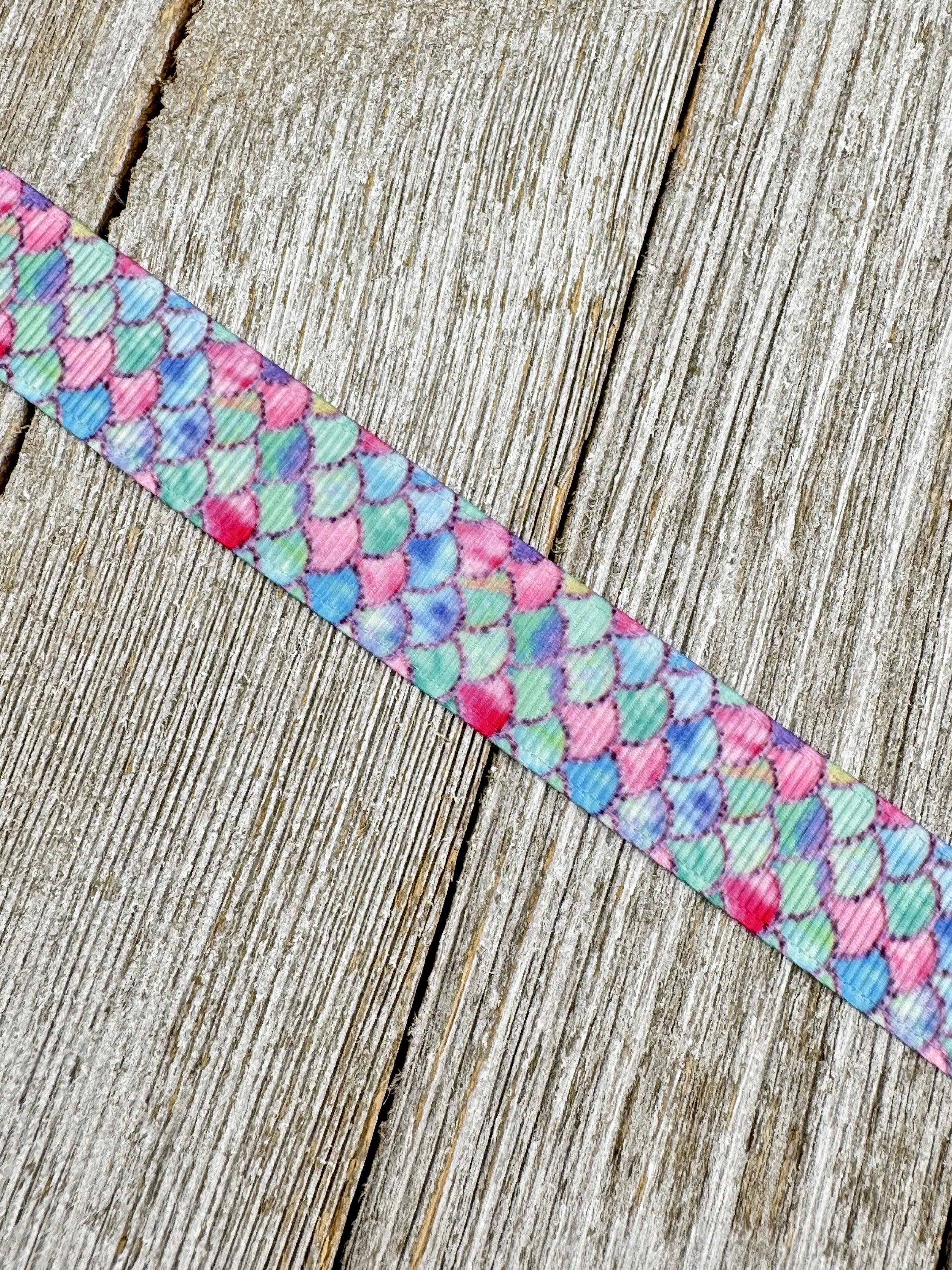Lot 1 Pink, Green and Blue Tail Scales Mermaid Printed Grosgrain Ribbon - 5/8" - Sew - Craft - Decorating - Bow (Copy)