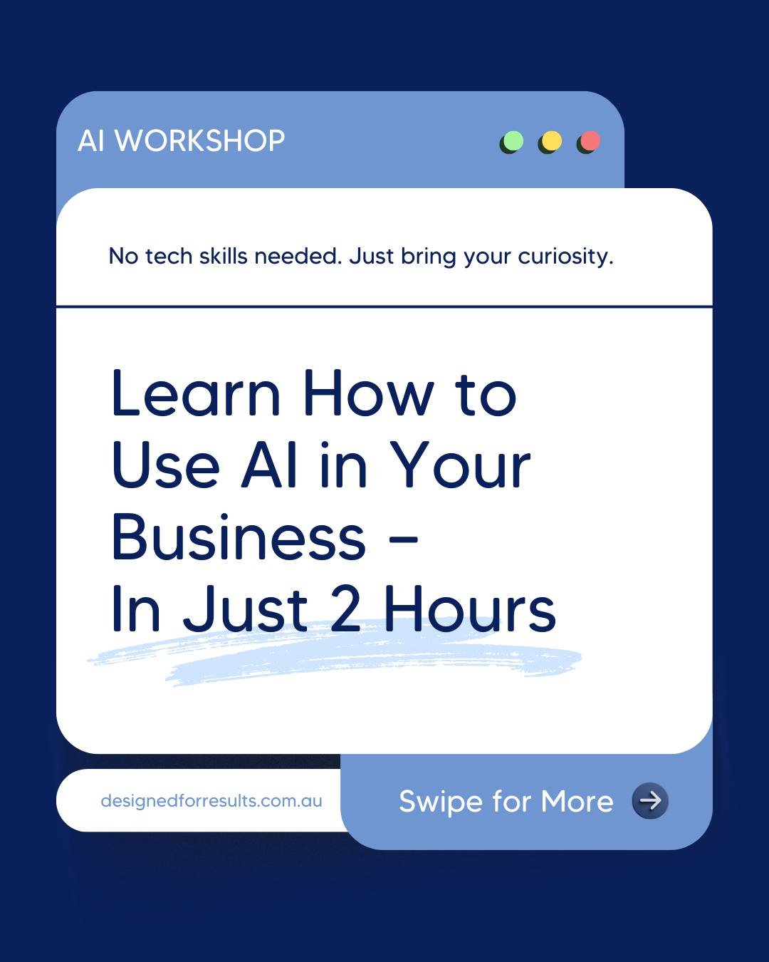 Here is what you can learn in just 2 hours!

In just 1.5-2 hours, our ChatGPT &amp; LLMs workshop will give you the practical skills to:
&rarr; Get faster, better results from AI tools. Think of it like this: we'll teach you the right way to &quot;ta