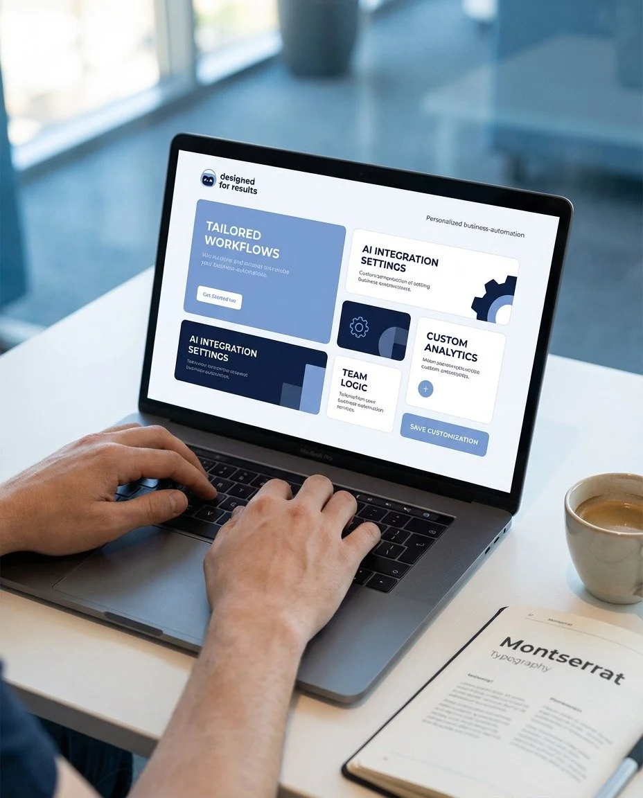 Off-the-shelf AI wasn't built for YOUR business. Custom AI solutions are designed around your goals, your workflows, and your results. 💡 Ready to stop settling? Let's build something that actually works for you. 👇

#CustomAI #AIForBusiness #Designe