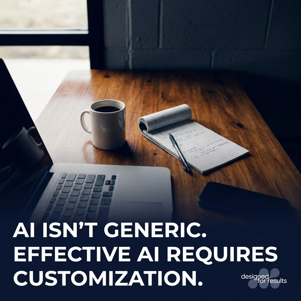 One-size-fits-all AI rarely fits anyone well. True efficiency comes from customization that aligns with your specific goals. At Designed For Results, we help you bridge the gap between generic tools and meaningful outcomes. Comment 'RESULTS' to learn