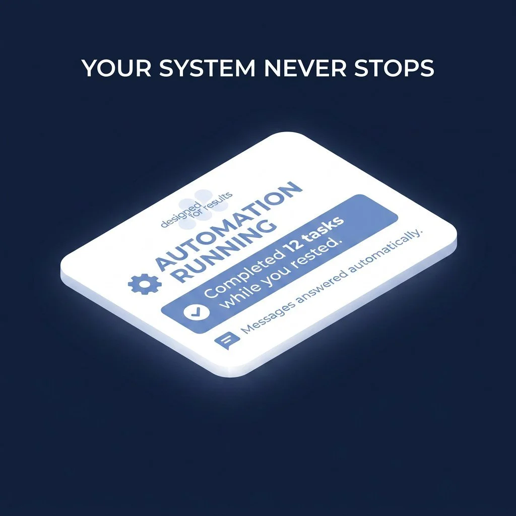 Imagine waking up to a world where your most repetitive tasks are already done. When your system never stops, you gain the freedom to focus on what truly matters&mdash;growth and strategy. We design smart automations that work quietly in the backgrou