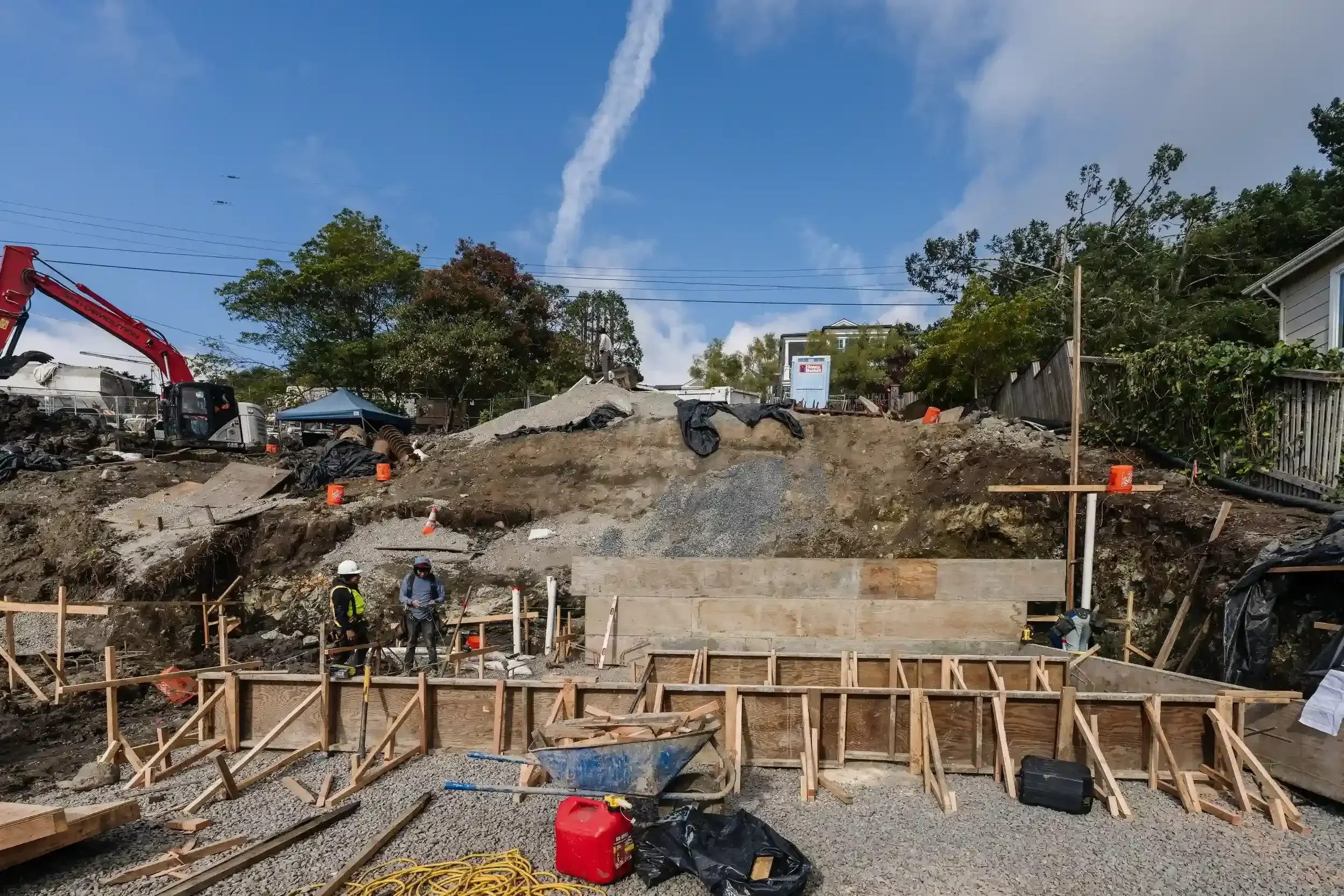 A construction site 