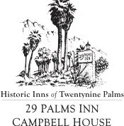 A logo promoting the 29 Palms Inn