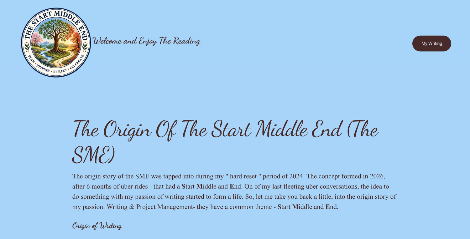 The Start Middle End website