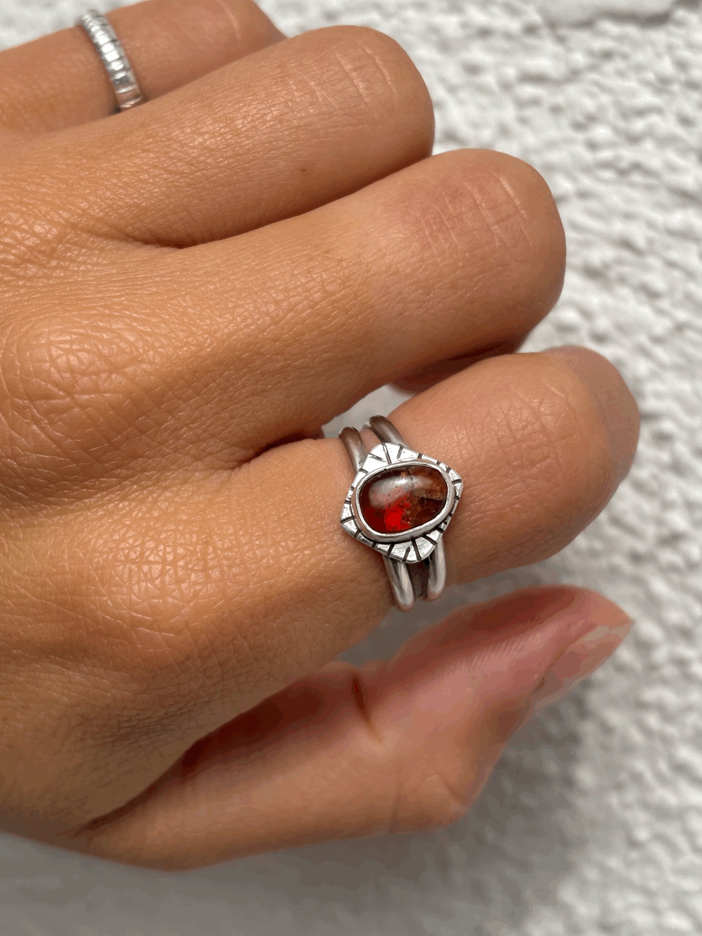 Garnet Stone Ring