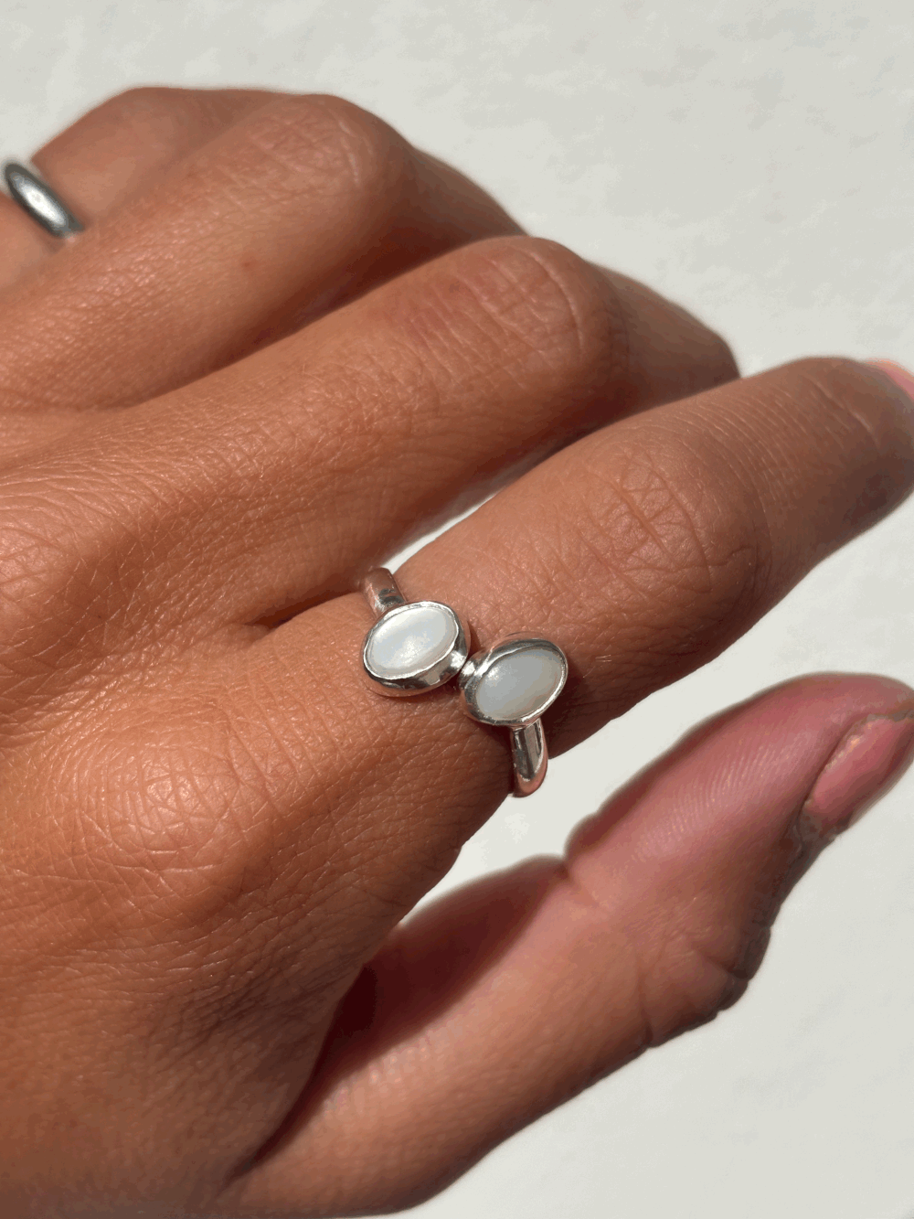 Twin Harbor Pearl Ring — Anora Silver