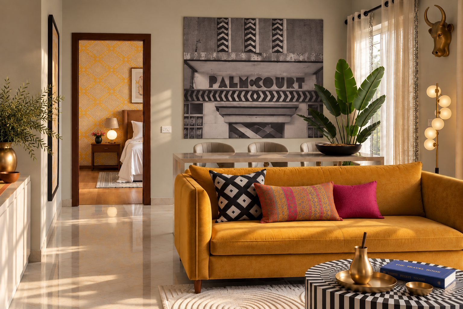 Delhi living room and bedroom