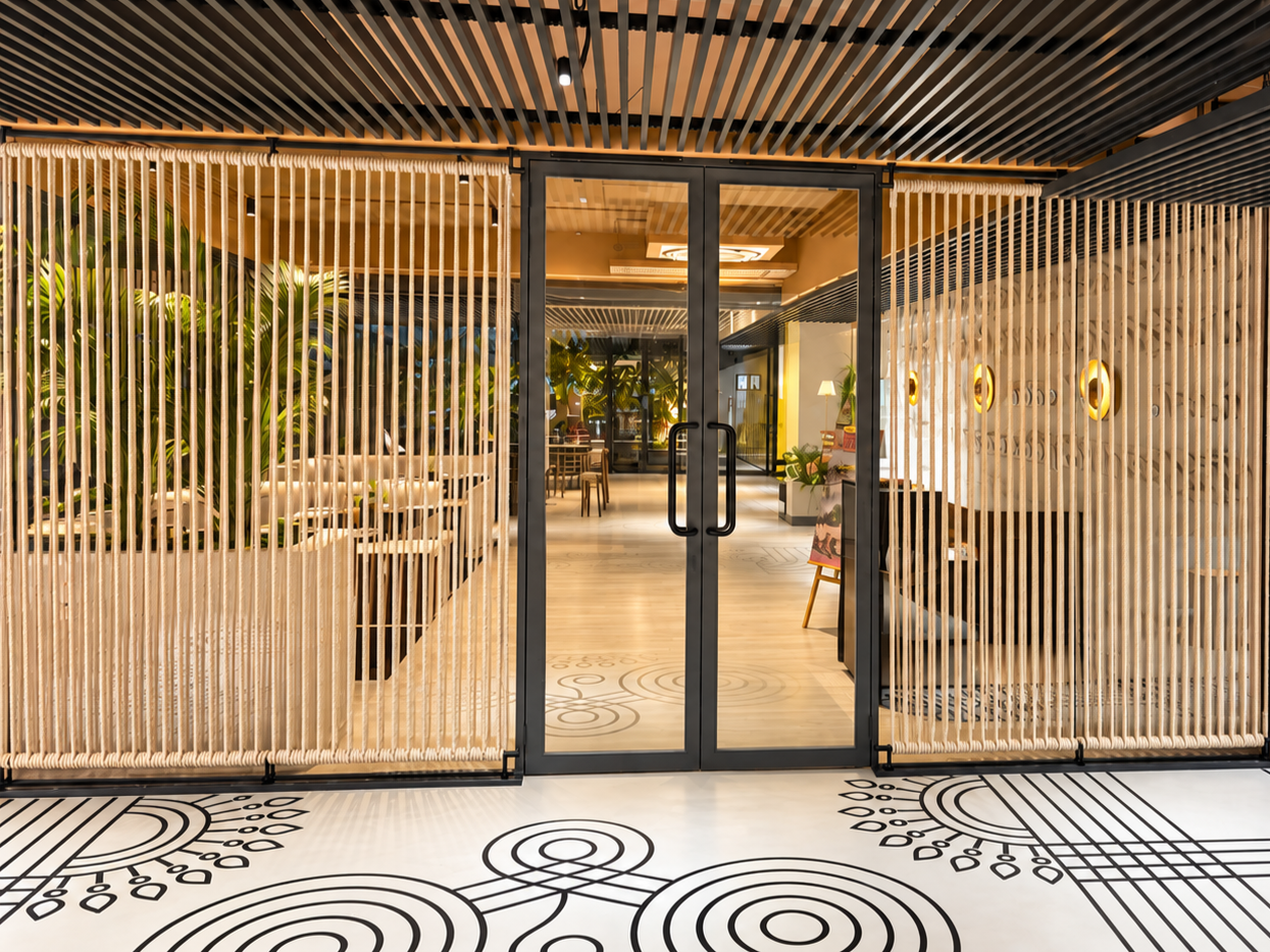 Hyderabad Lobby Rope Wall Entry