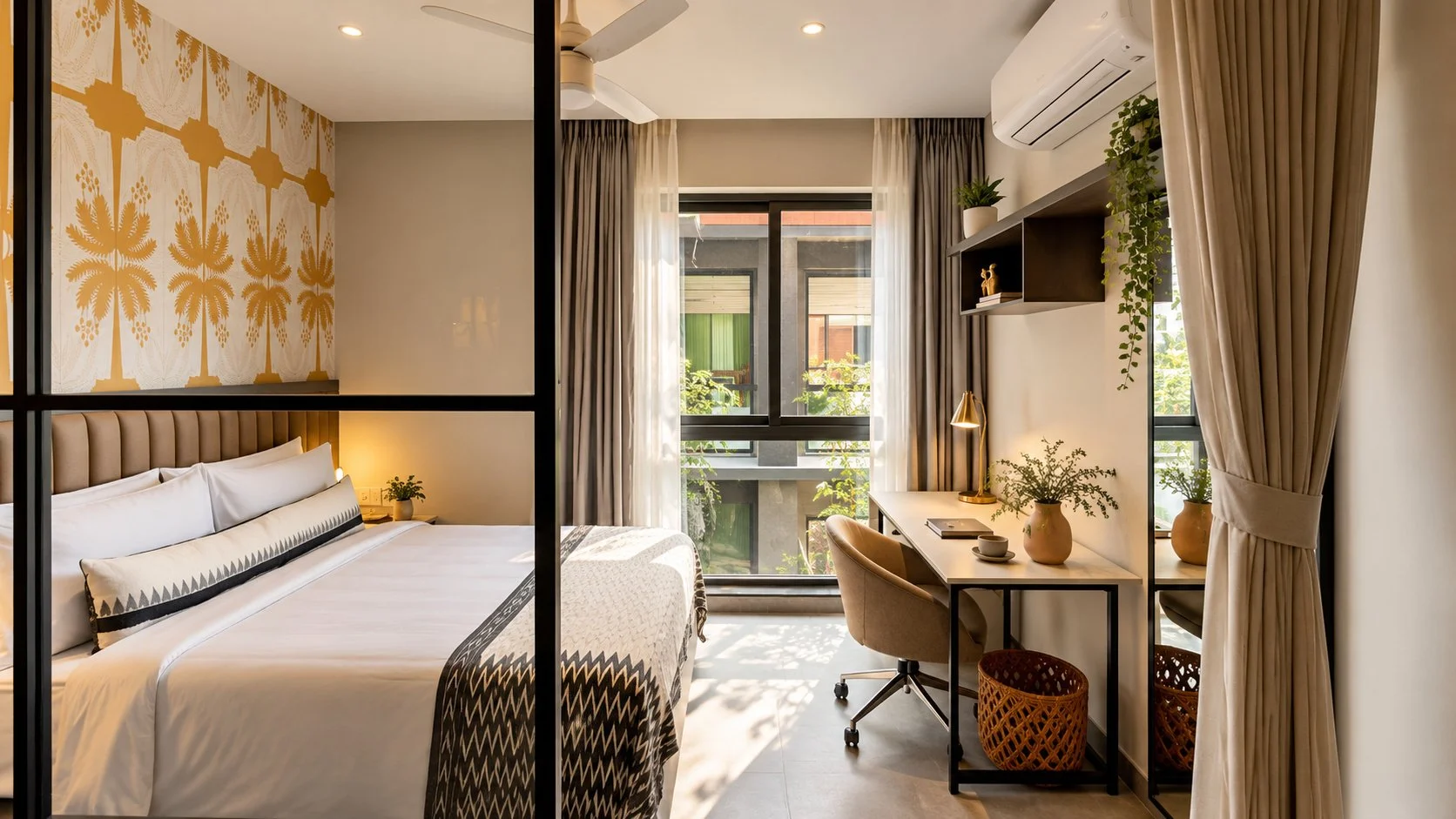 Hyderabad bedroom and desk