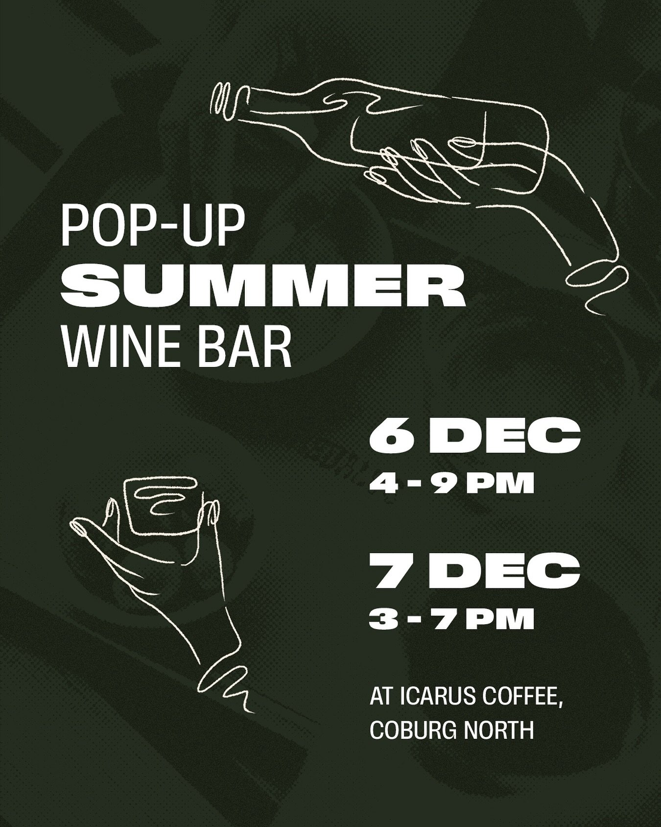 Summer edition of Daedalus is coming!

6-7 December we&rsquo;ll be back at @icarus.coffees with new wines and tasty snackies.

See you there!

📌 6 Dec, 4-9pm
📌 7 Dec, 3-7pm
Popping up at @icaruscoffees