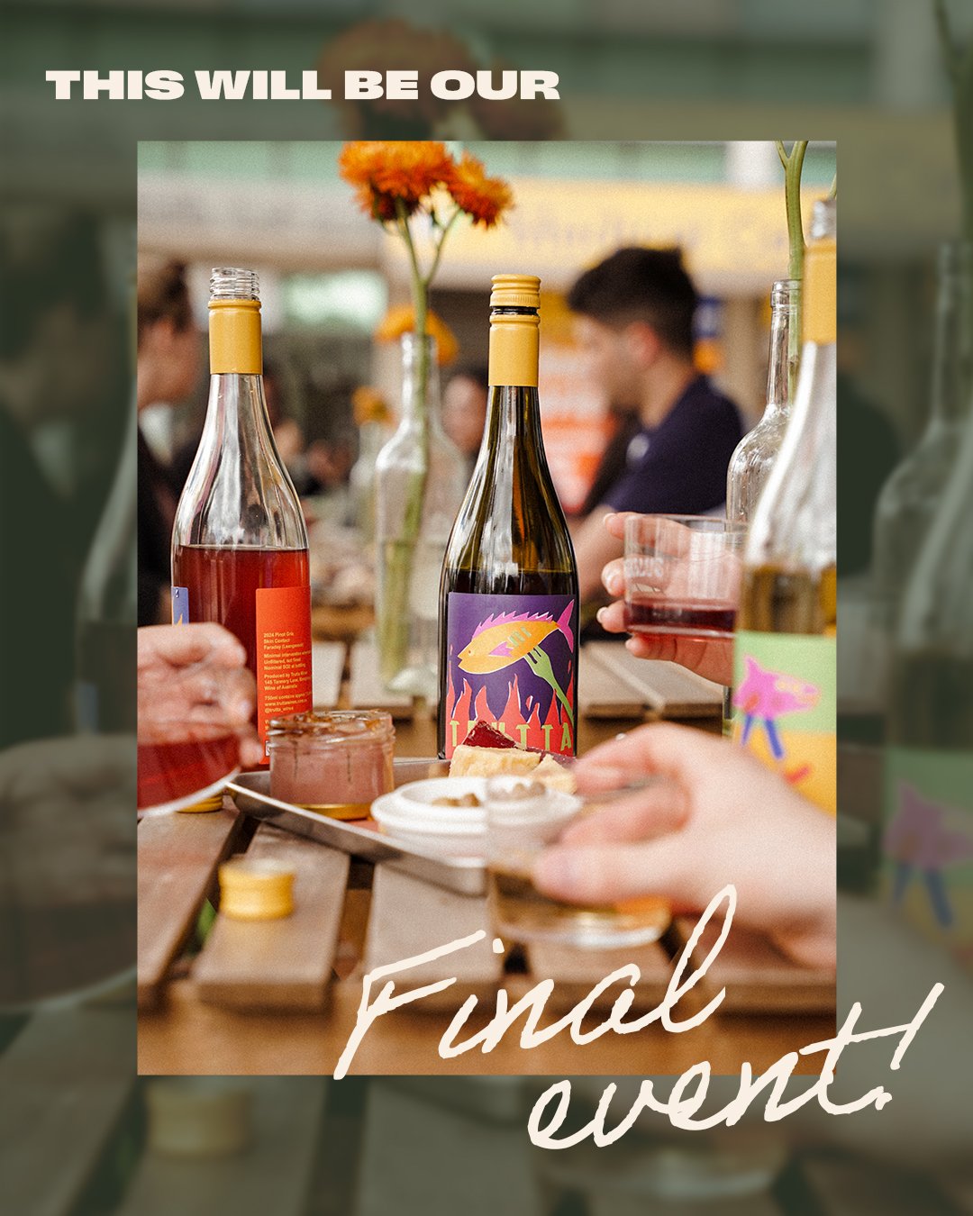 Yes, you read correctly. This will be our last weekend!

It&rsquo;s bittersweet but the Daedalus founders are moving from Melbourne and so, this little wine pop-up will be moving on too 🥹

We&rsquo;re going out with a bang and will be pouring the be