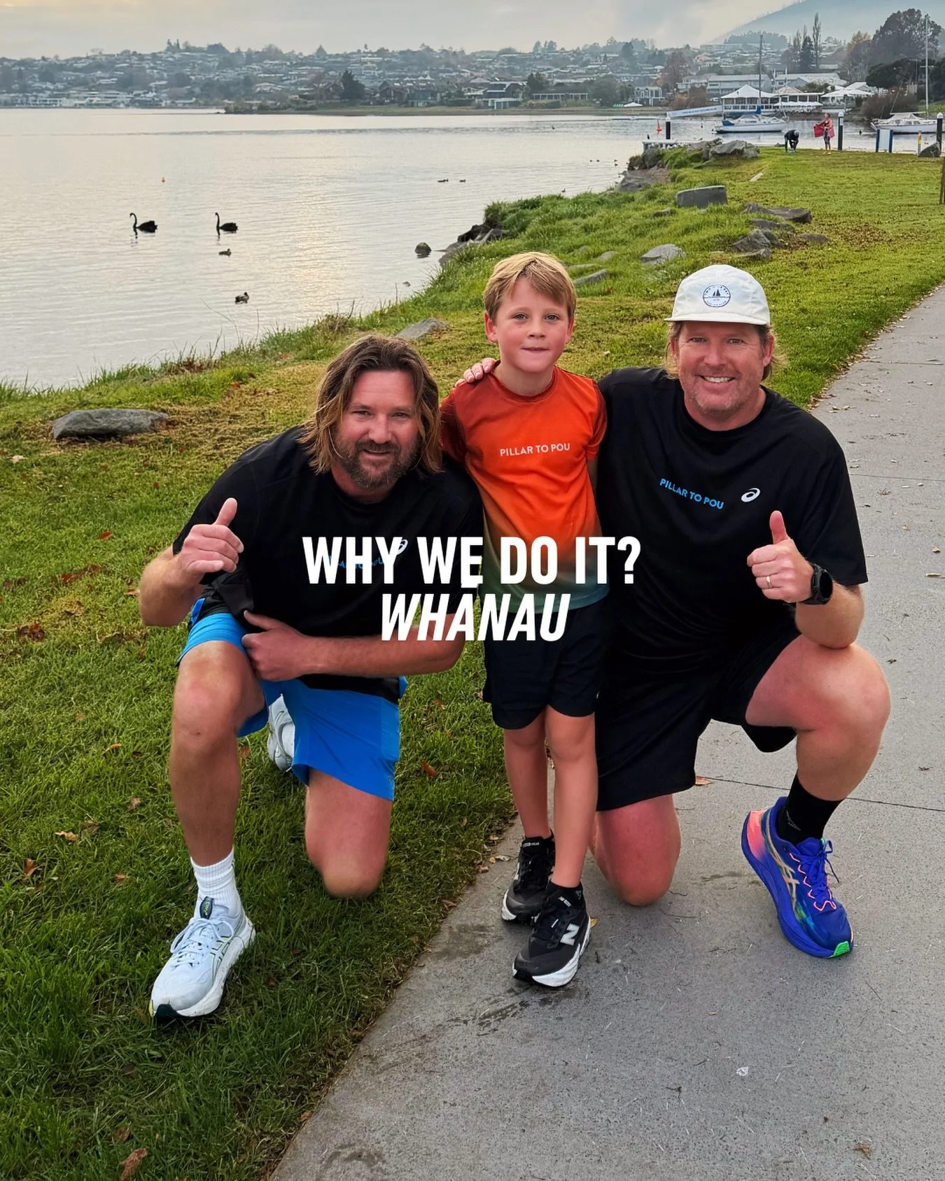 This morning Otto (aged 7) completed his first @taupoparkrun alongside his dad and uncle - the heart of our Pillar, @2miletaupo. 

This is Pillar to Pou in action.

Showing up. Getting moving. Spending time together.

No matter your pace, no matter y