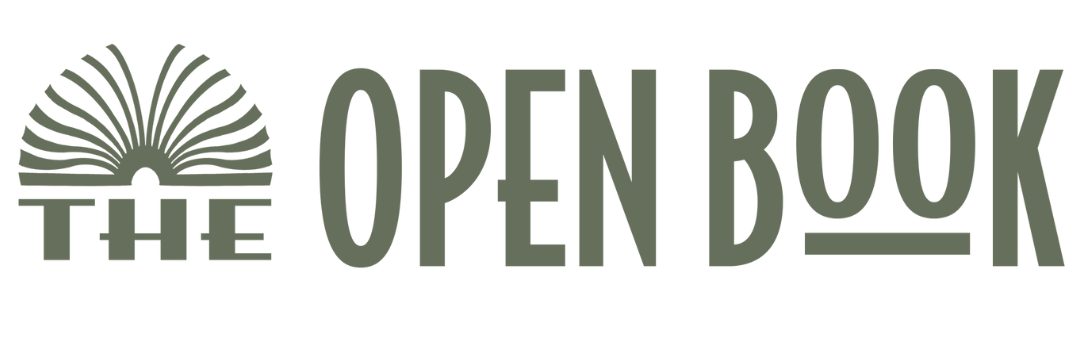 The Open Book logo with an open book with rays extending from it.