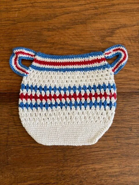 Vintage Crocheted Pot Holder - Sugar Bowl