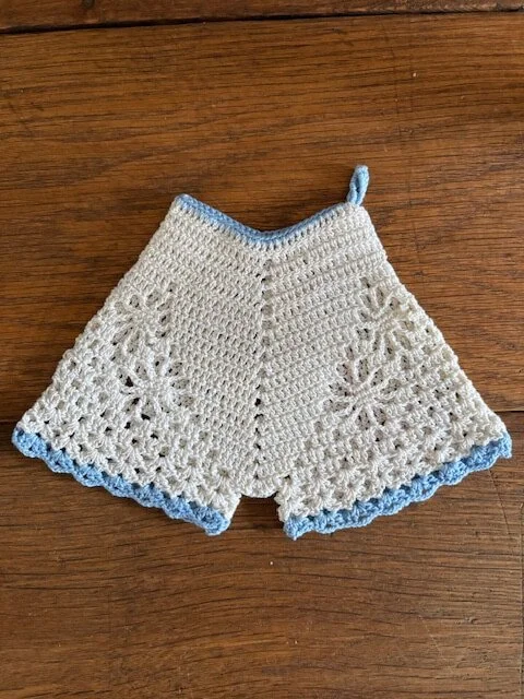 Vintage Crocheted Pot Holder - Pants