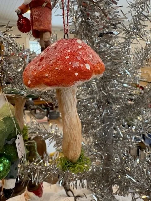 Handcrafted Spun Cotton Mushroom (Red)