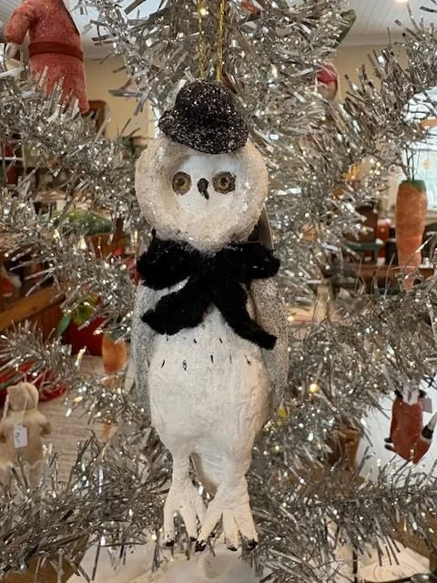 Handcrafted Spun Cotton Owl