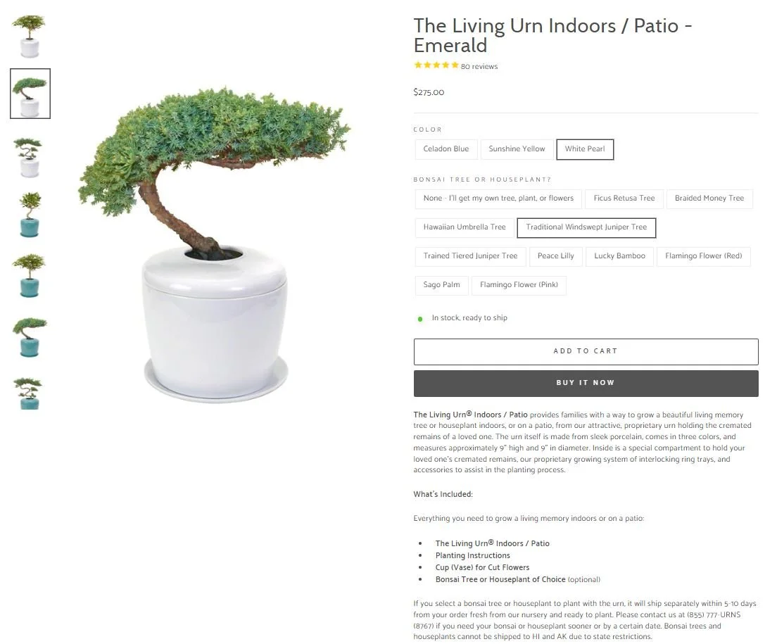 The Living Urn Indoors