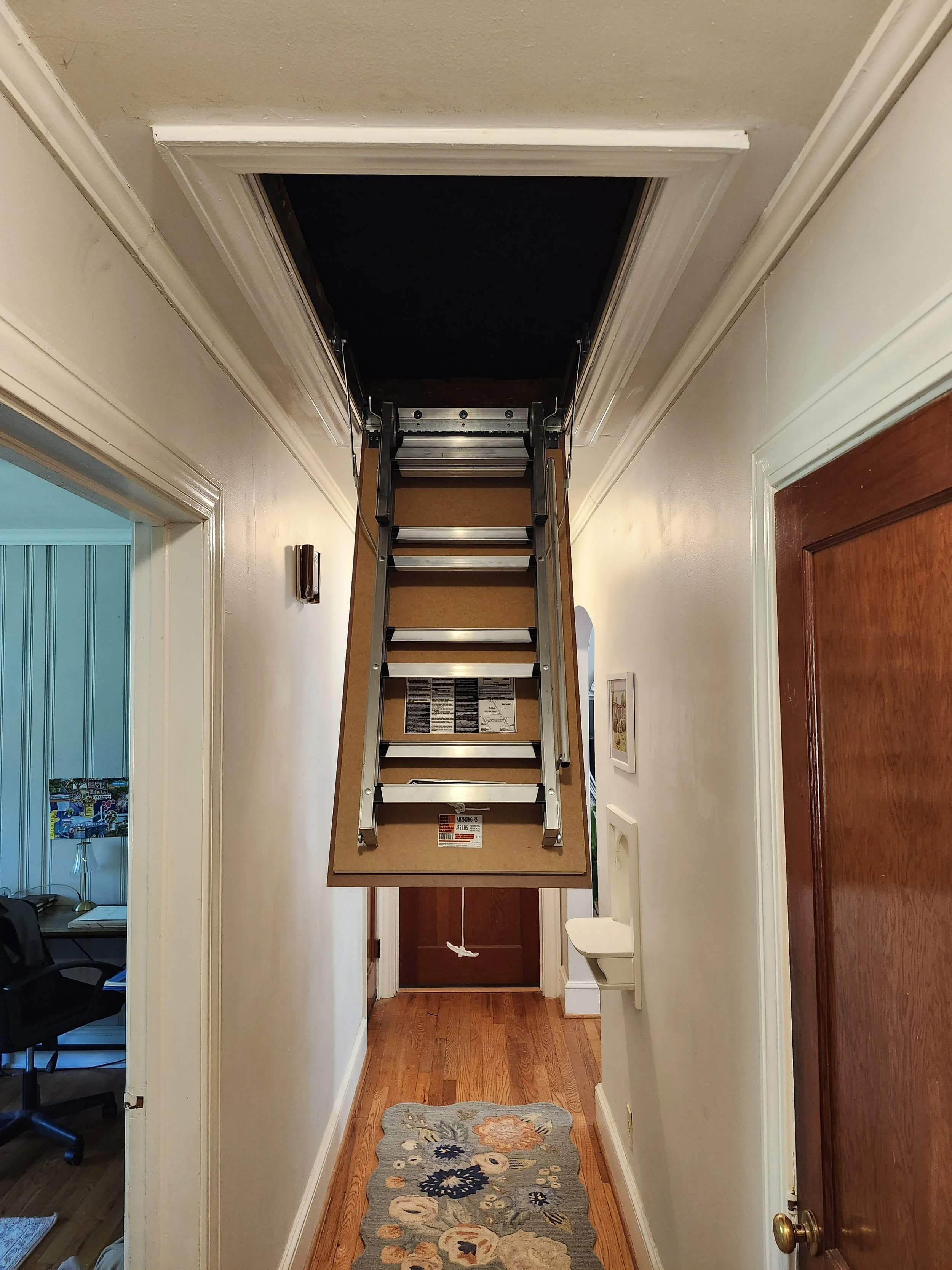 Attic ladder replacement - attic ladder replace - Attic openings - carpenter near me - handyman near me - Greenville SC