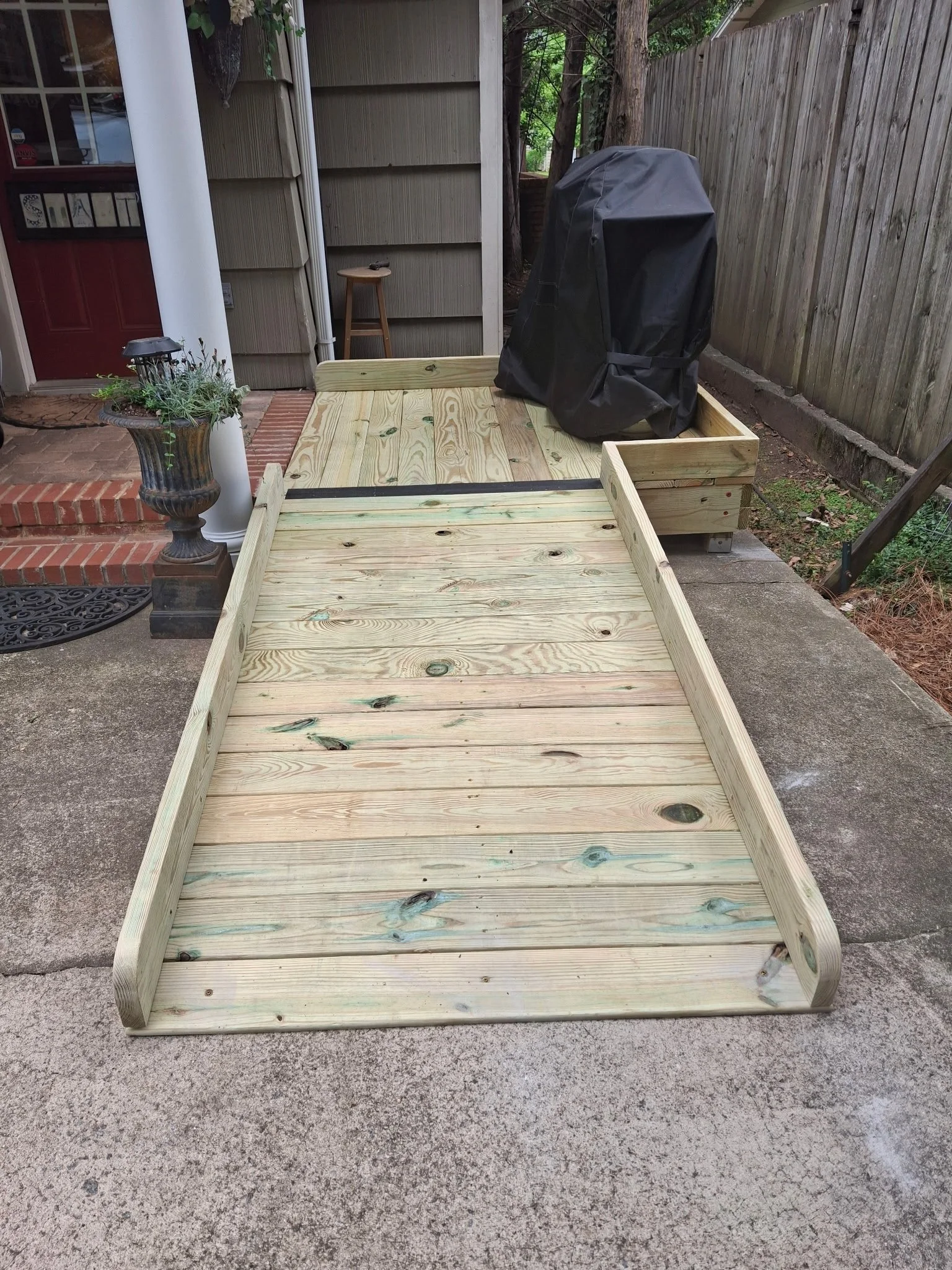 Custom built wheelchair ramp - wheelchair ramp - carpenter Greenville SC - Wooden wheelchair ramp custom built