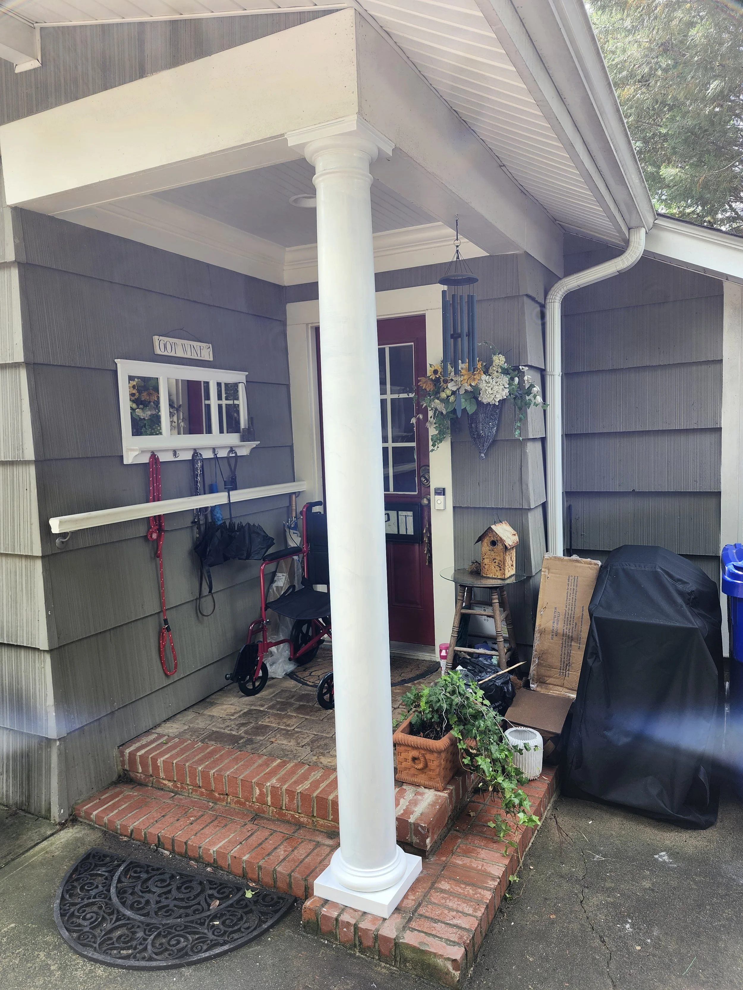 Porch column repair - column repair - handyman near me - Greenville, SC