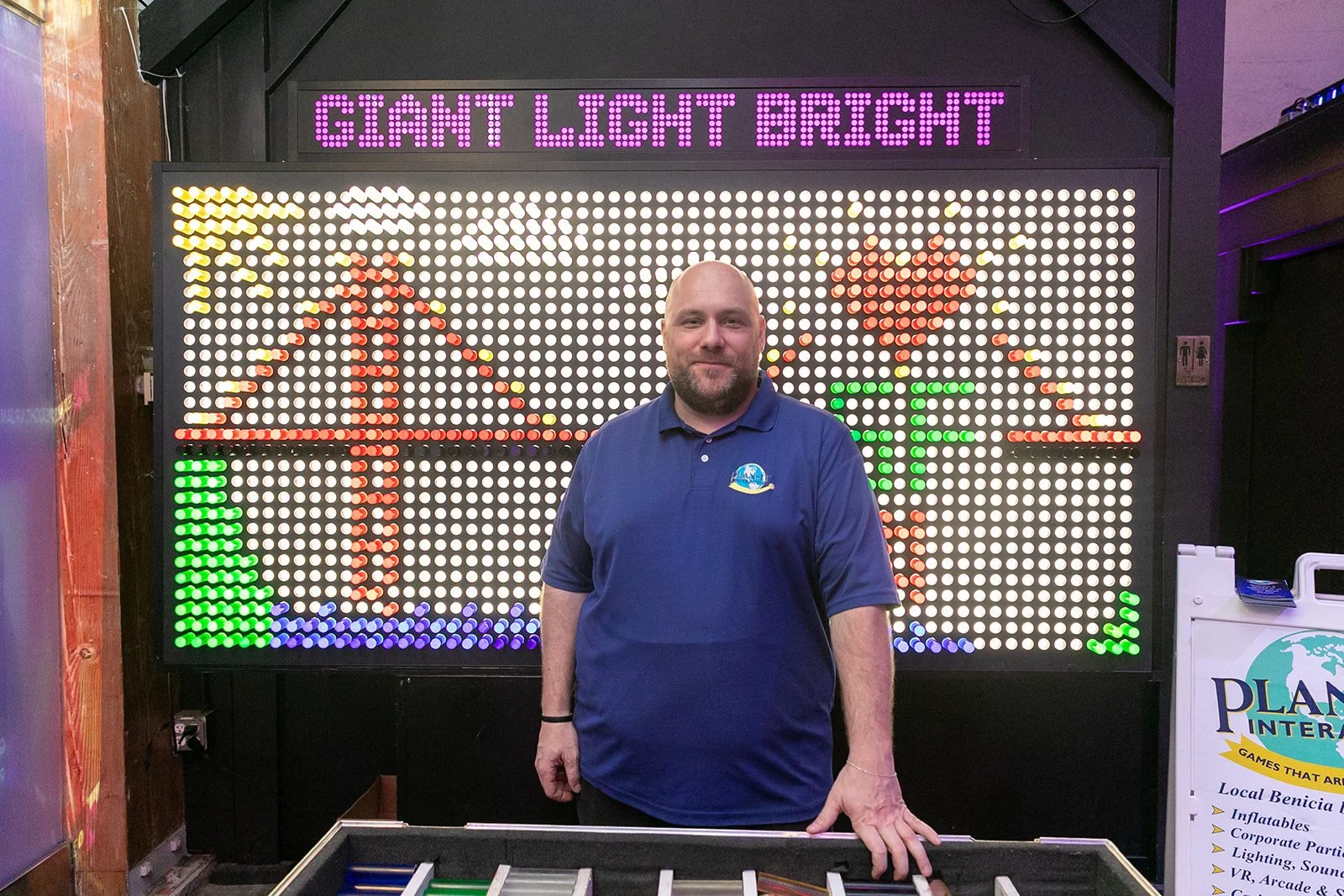 There was a freakin' giant Light Bright!