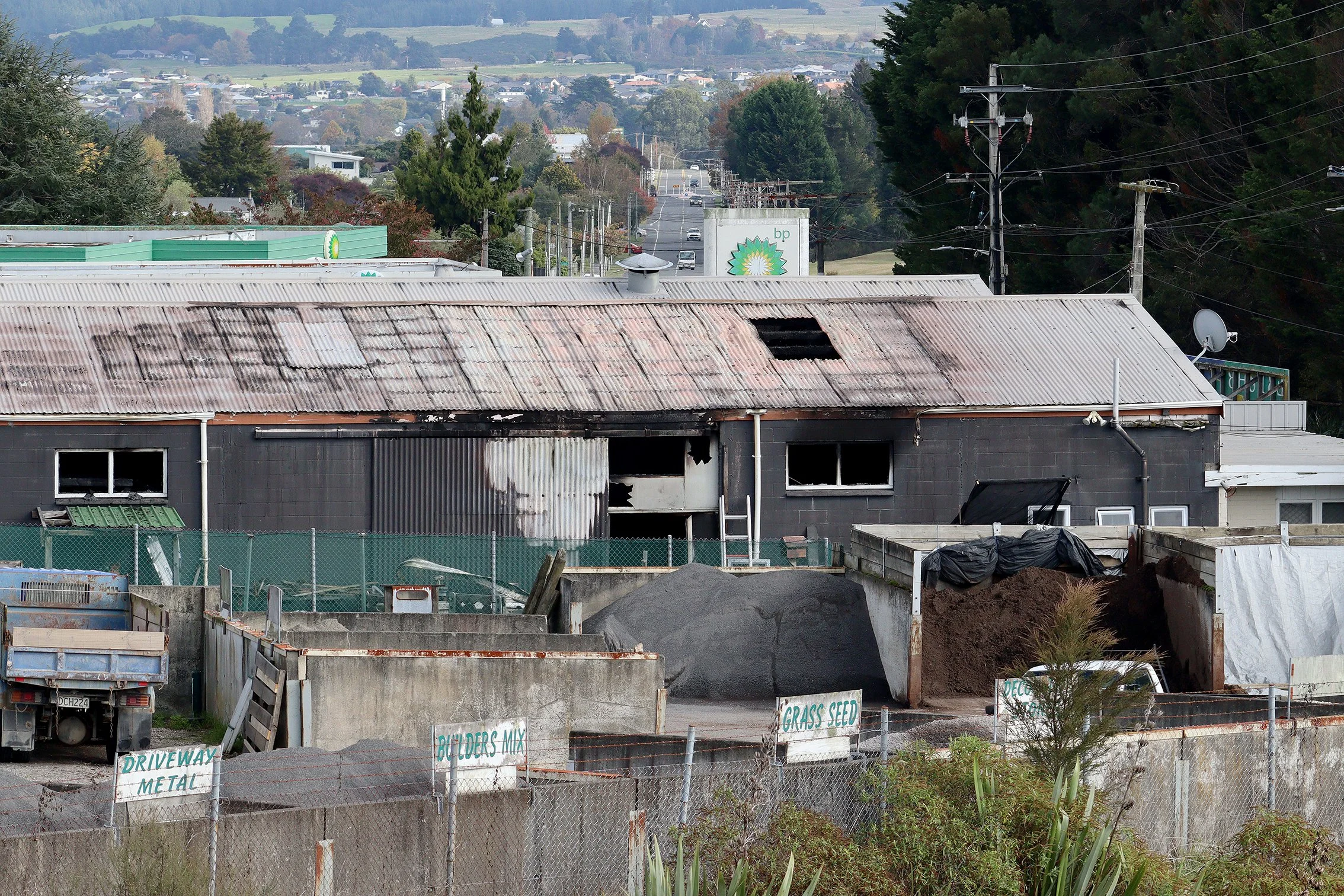 Building fire in Taupō