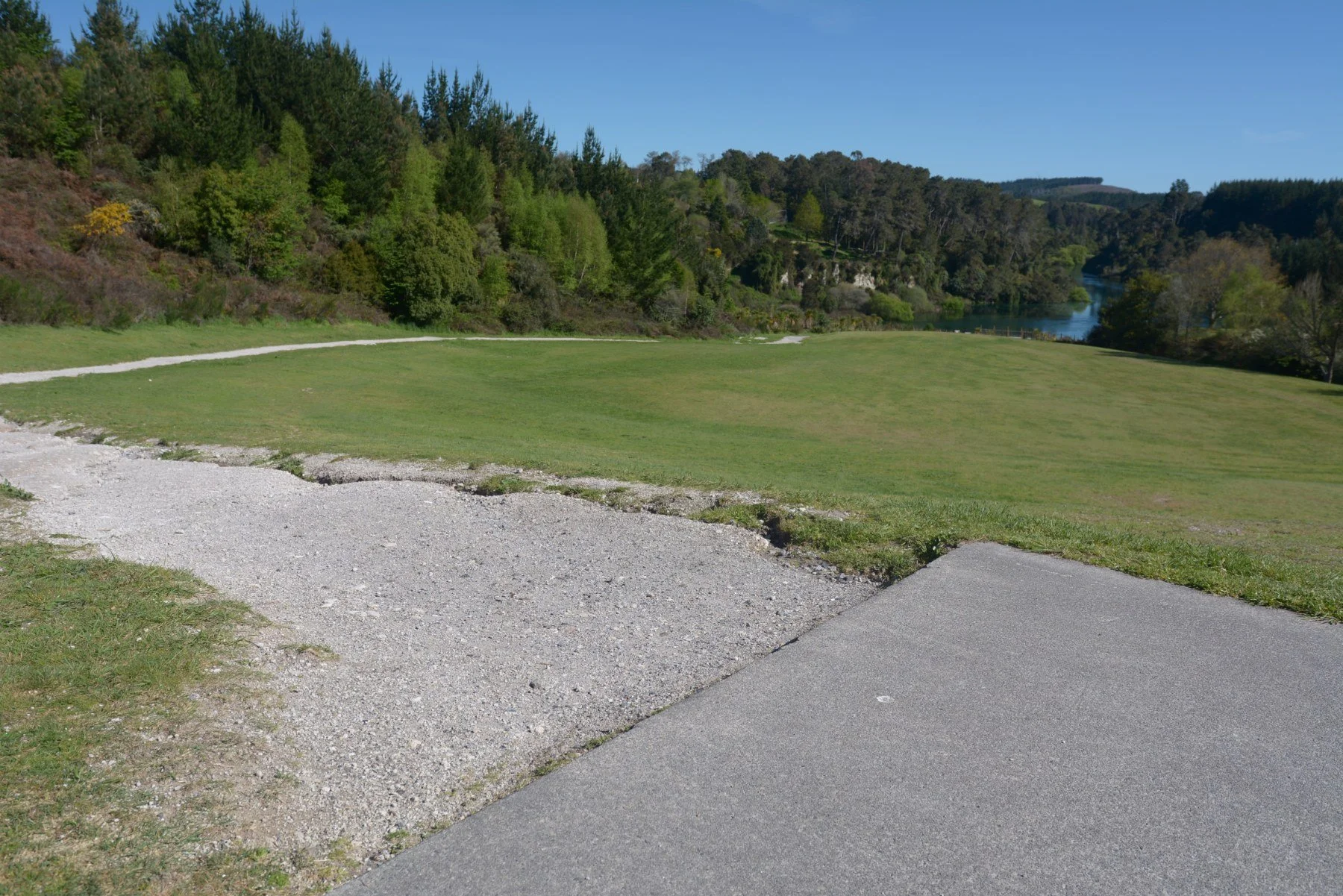 Concrete surface for popular track