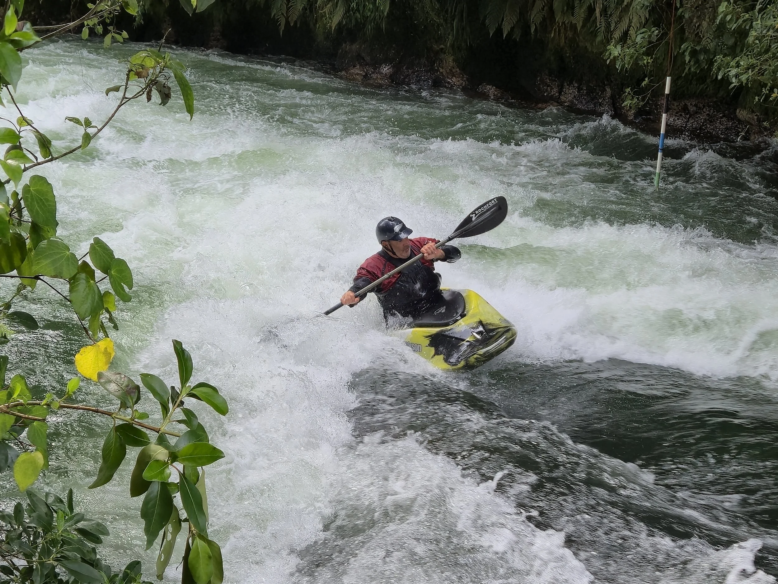 Whitewater kayaker