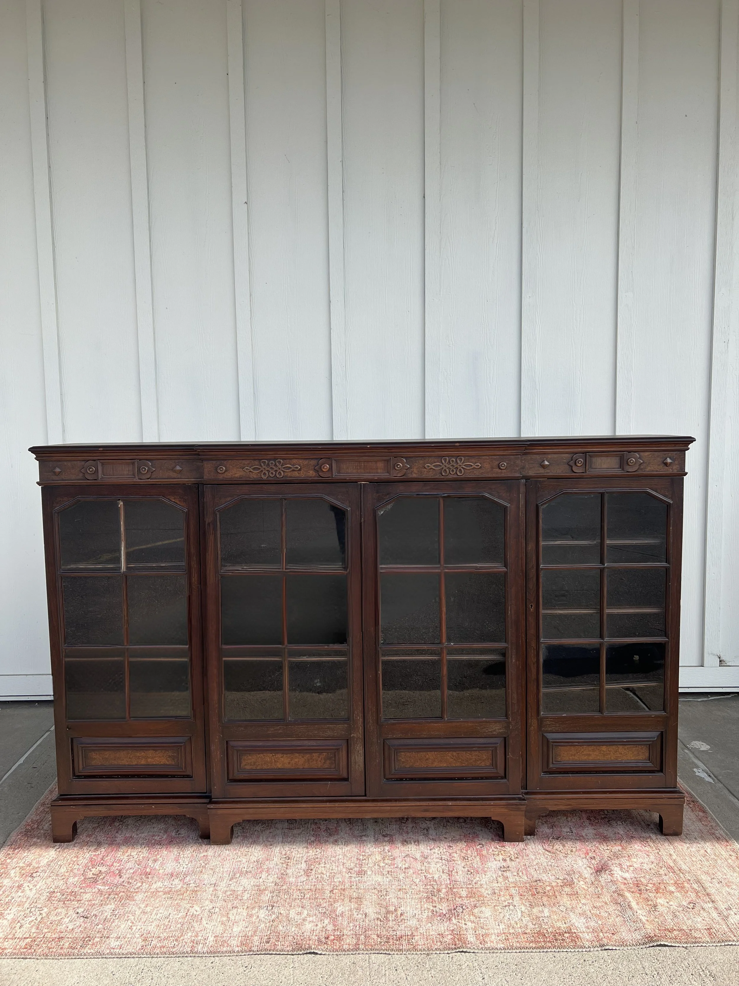 SET OF 2 - Antique Wood Bookcases

Measures approximately: 12” Width x 74.5” Length x 46.5” Tall