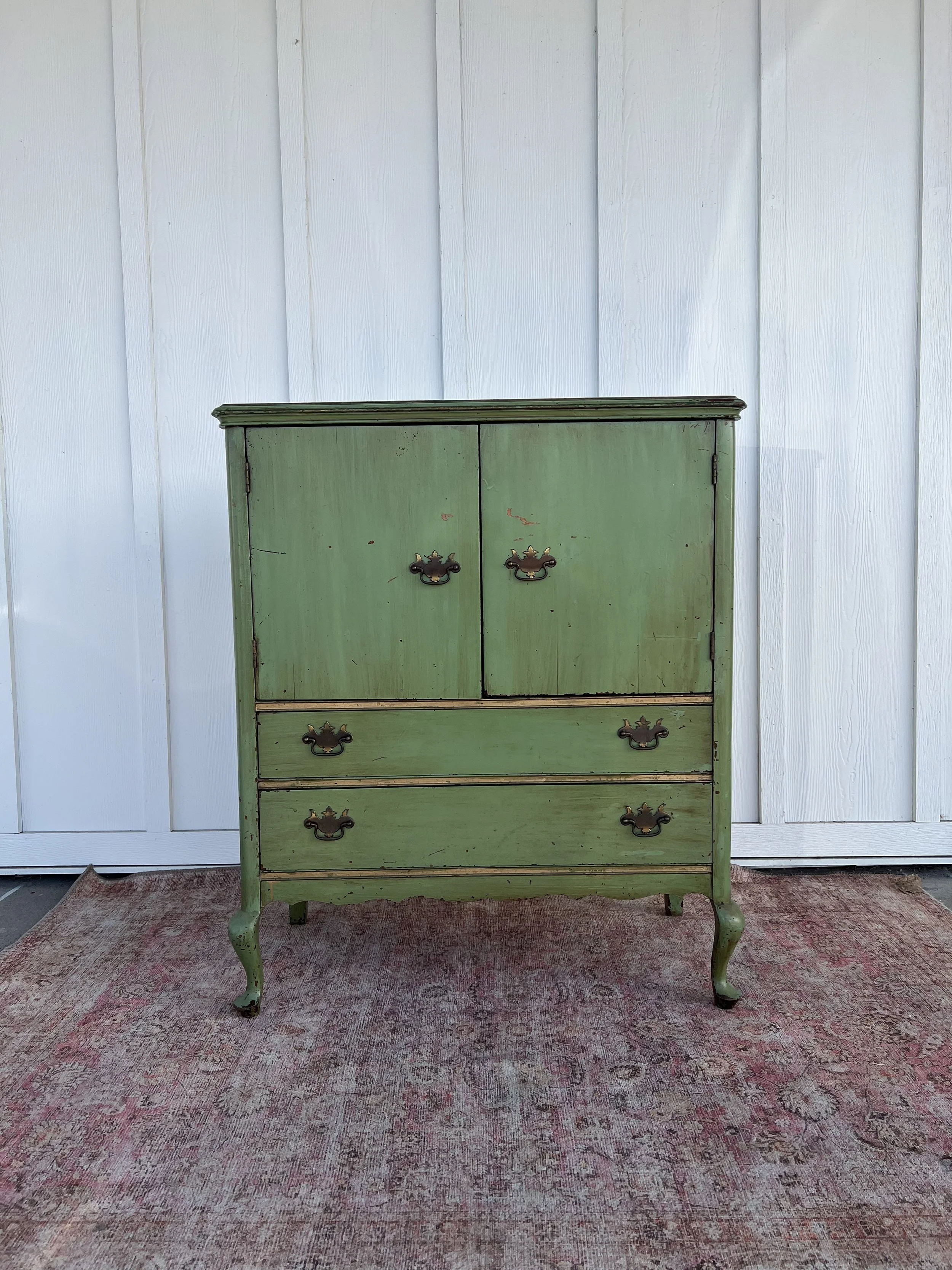Vintage Green Dresser
Measures approximately: 20.5” Width x 38” Length x 45” Tall