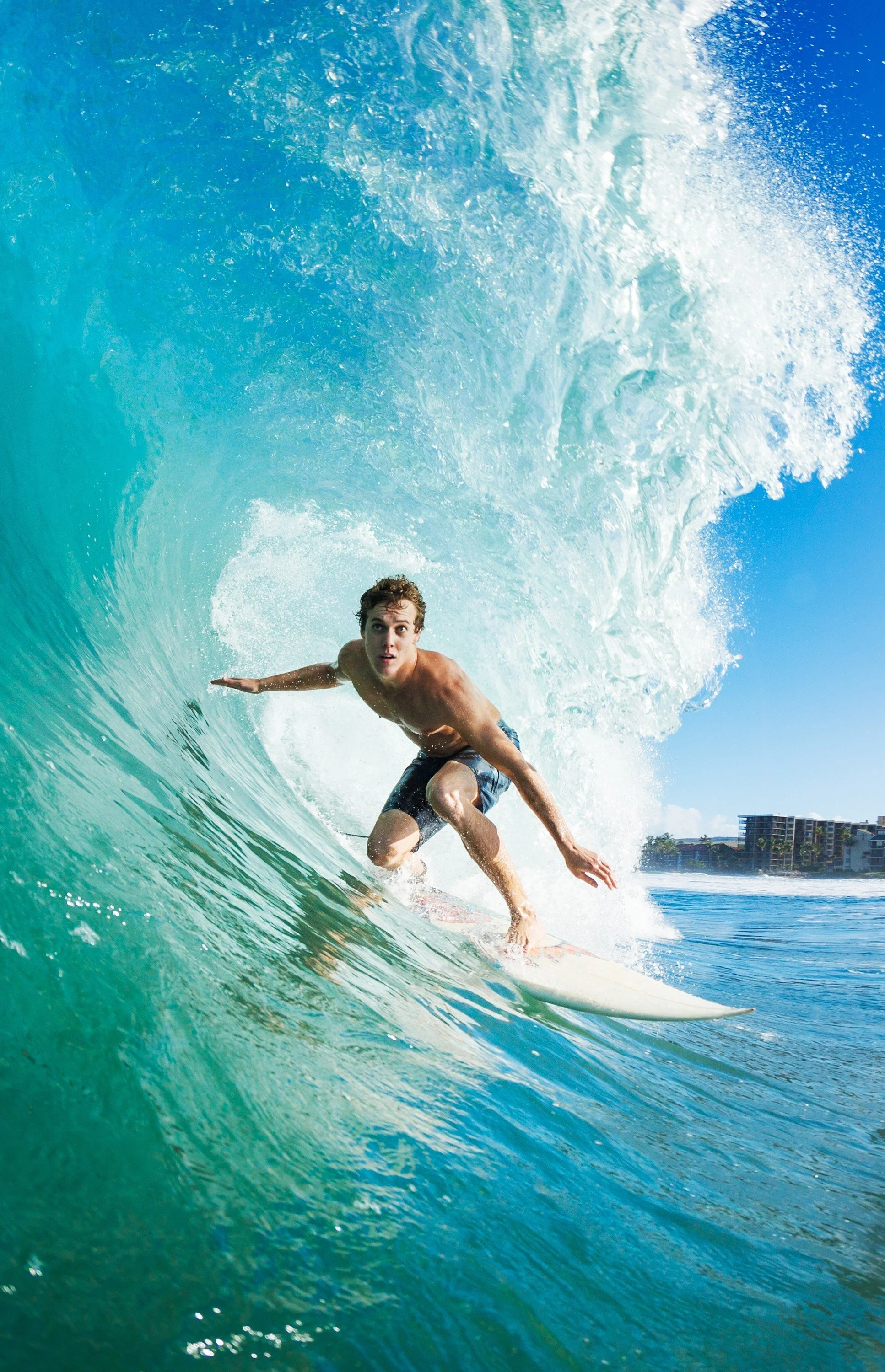 man surfing victoria drone photo