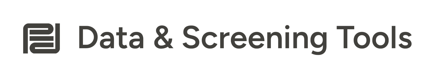 Data + Screening Tools
