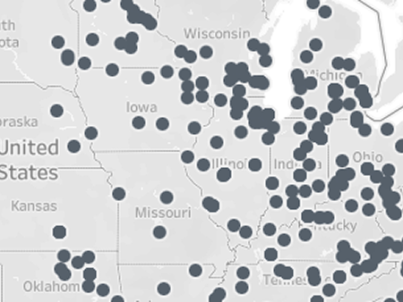 screenshot of the Local Investments Map developed by the Department of Energy (DOE)