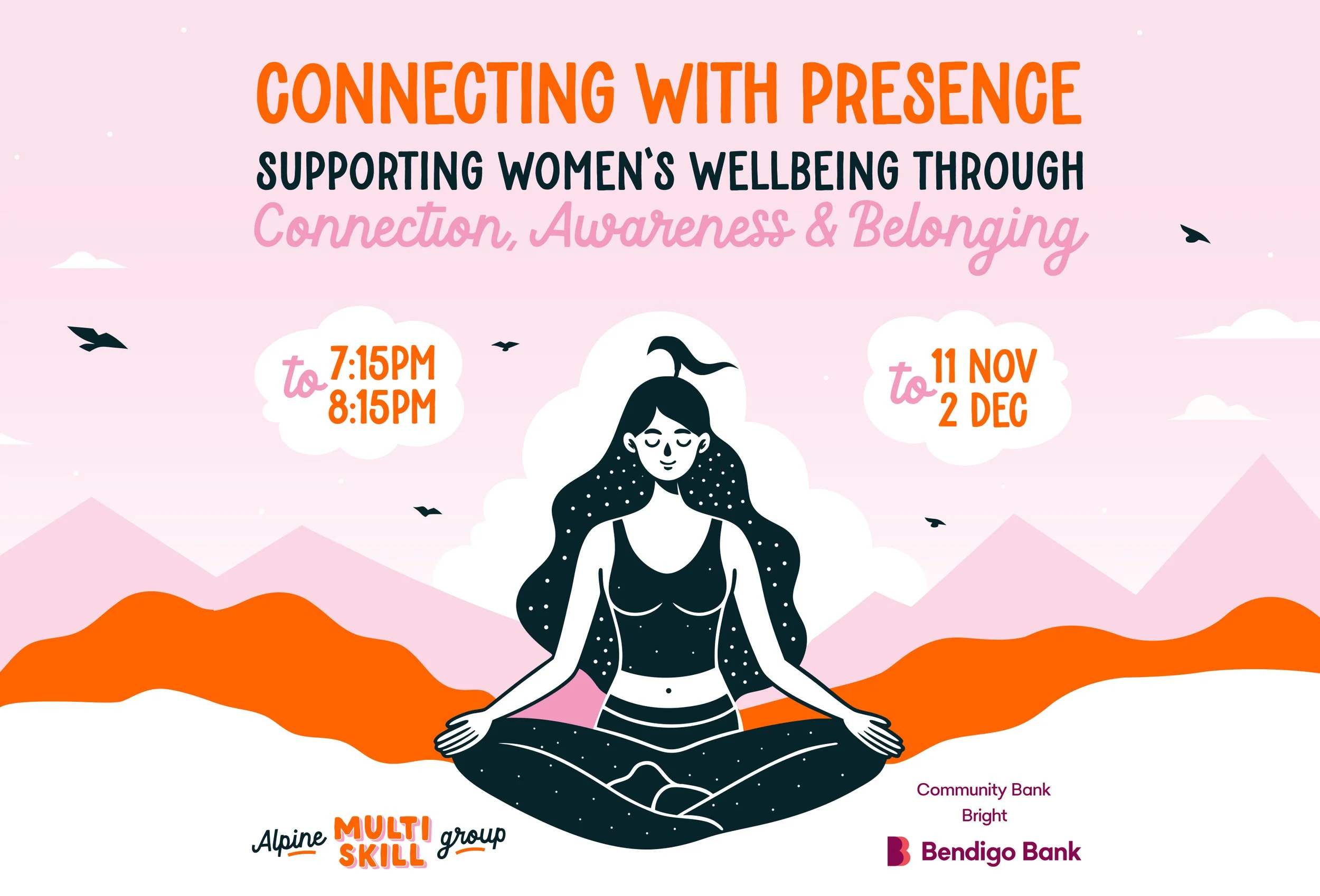 (SOLD OUT!) Week 1: Connecting with Presence: Supporting Women's Wellbeing Through Connection, Awareness &amp; Belonging (4 Week Course) (Copy)
