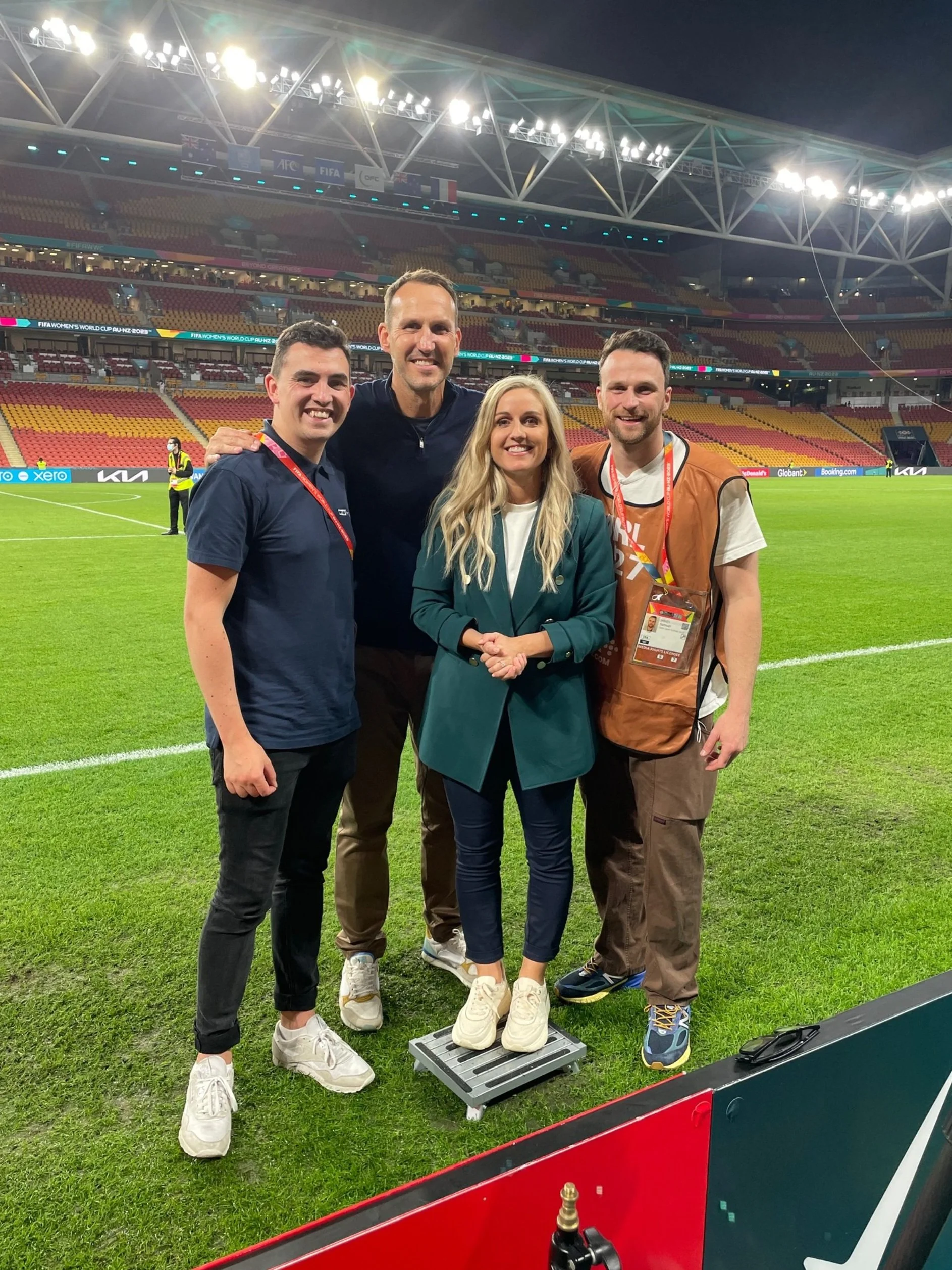 camera operator Sam James shooting live sport