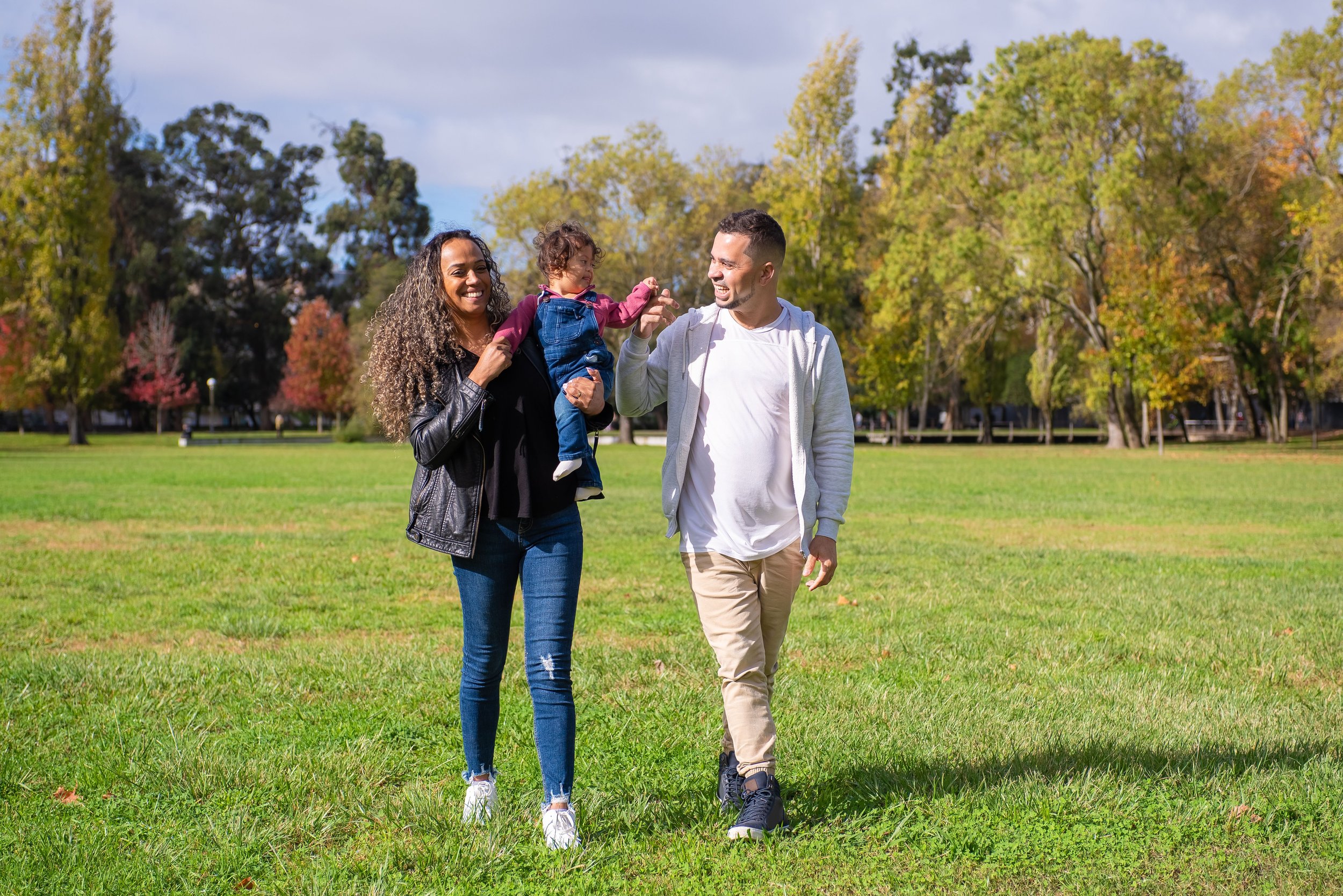 Happy couple with baby