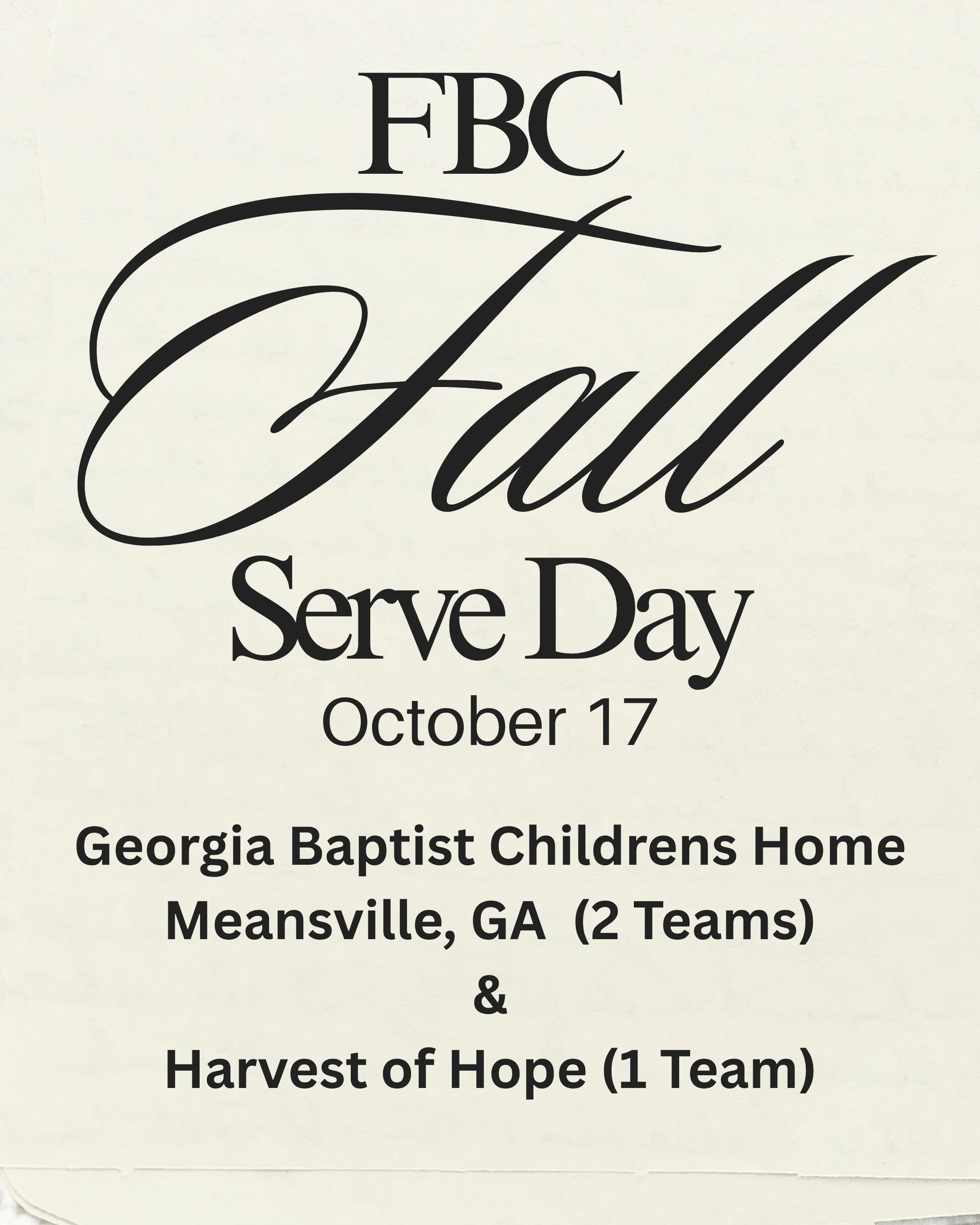 Fall Serve Day