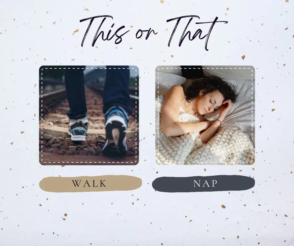 Okay, real life question - When you&rsquo;re stressed or emotionally drained, are you more likely to want: a walk or a nap? 

Here&rsquo;s the cool part: Sometimes the body needs movement to release stress hormones. That&rsquo;s why even a 5&ndash;10