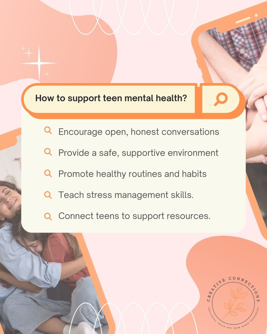 Teens face unique mental health challenges in today's world. Encourage open conversations and create a supportive environment where they feel safe to express themselves. Remember, they're not alone on this journey, and neither are you. Let's uplift a
