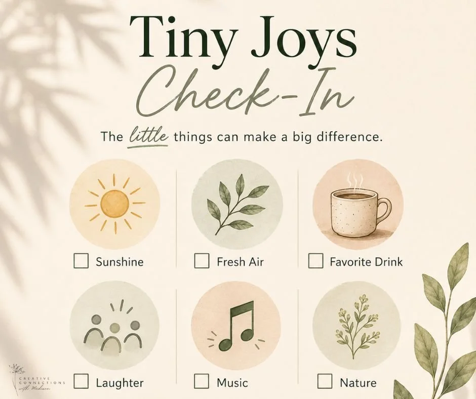 Life is made up of small moments, yet we often overlook them while focusing on what still needs to be done. A warm cup of coffee, sunshine through the window, fresh air, a favorite song, laughter with a friend, or a quiet moment in nature may seem in