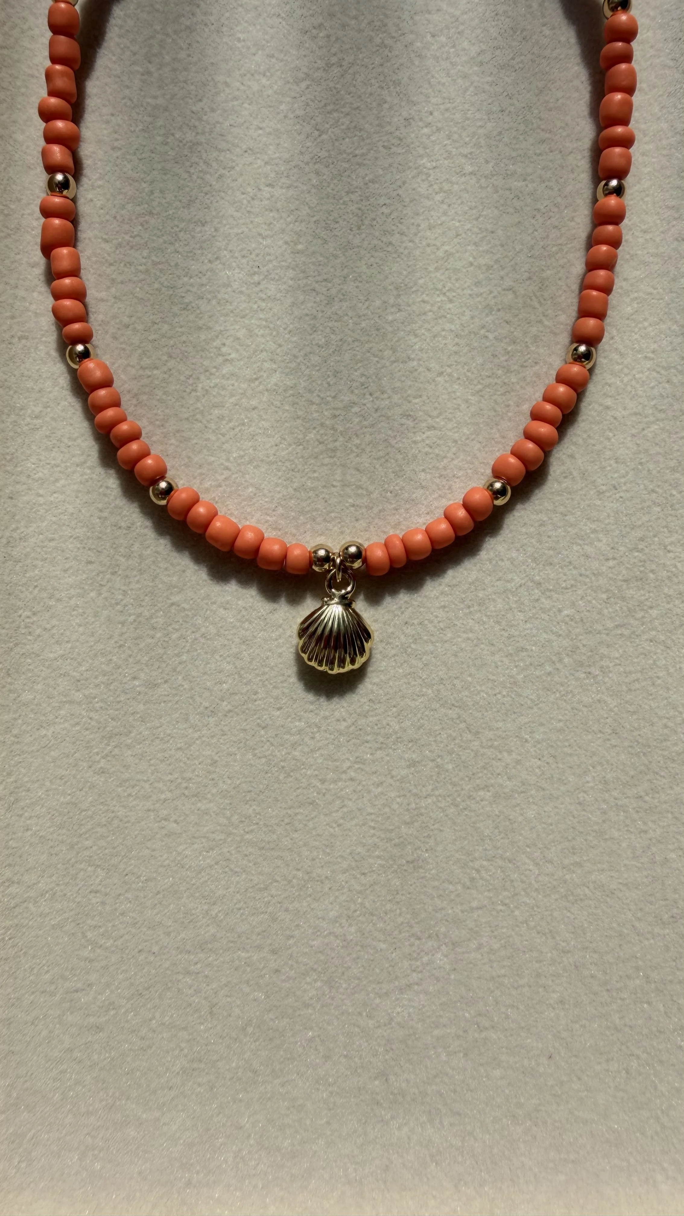 Orange Scallop Shell