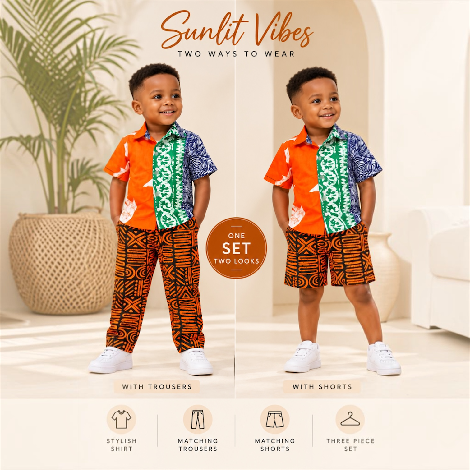 Boys’ Sunlit Vibes Three-Piece Set