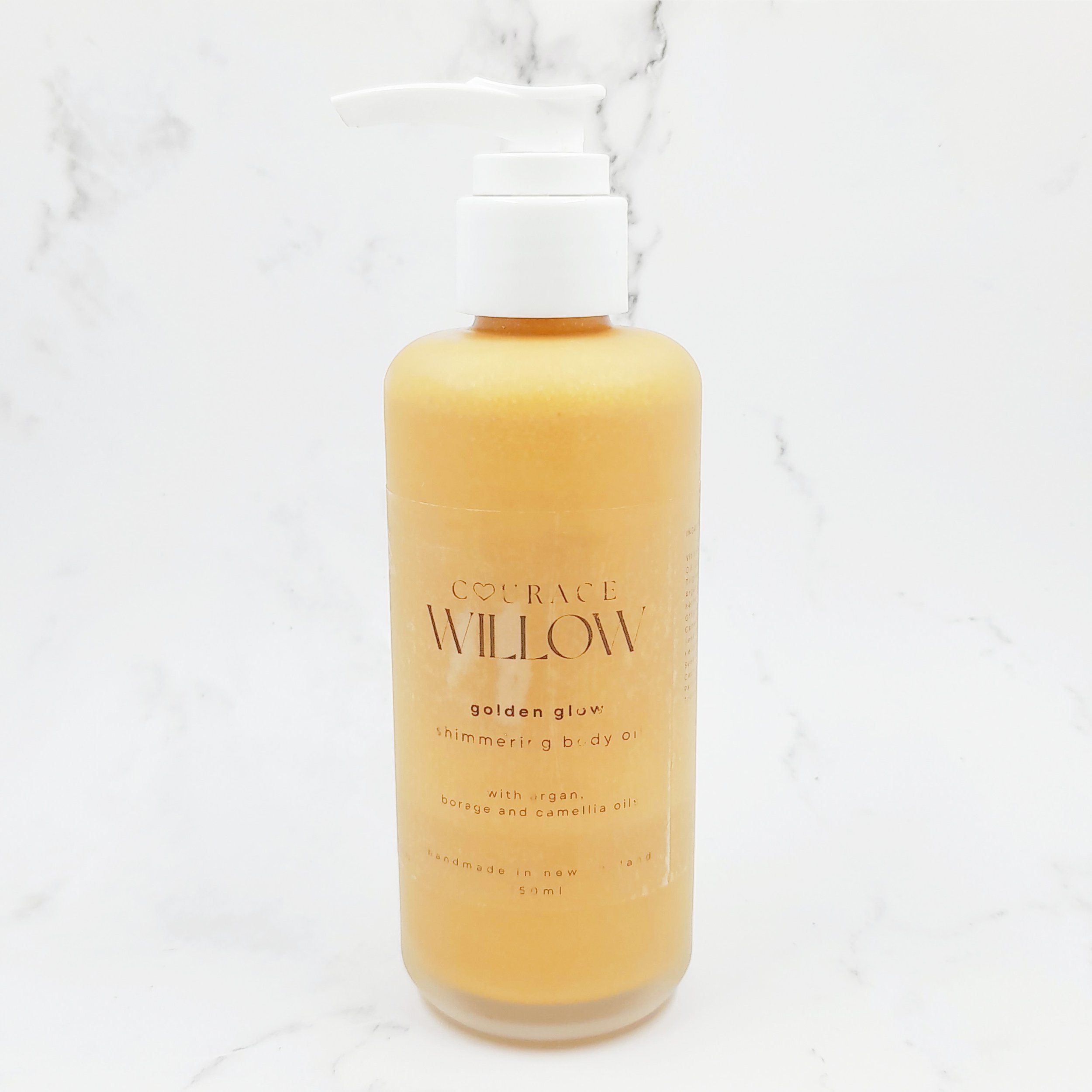 golden glow shimmering body oil