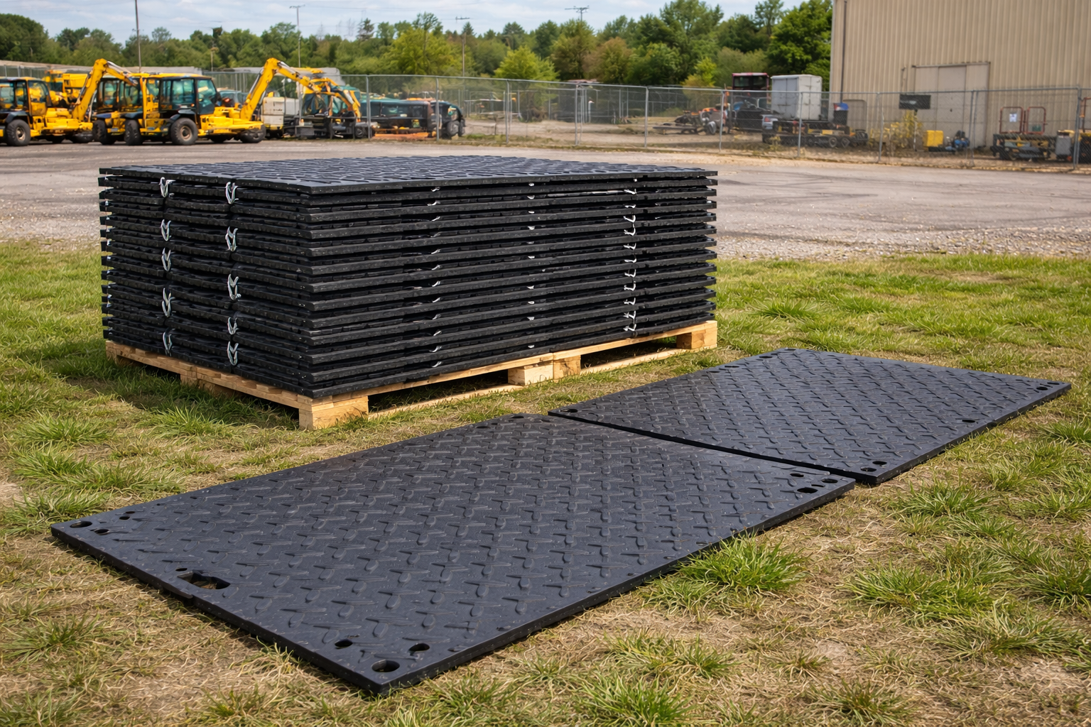 Temporary Work Pads for Summer Utility Projects