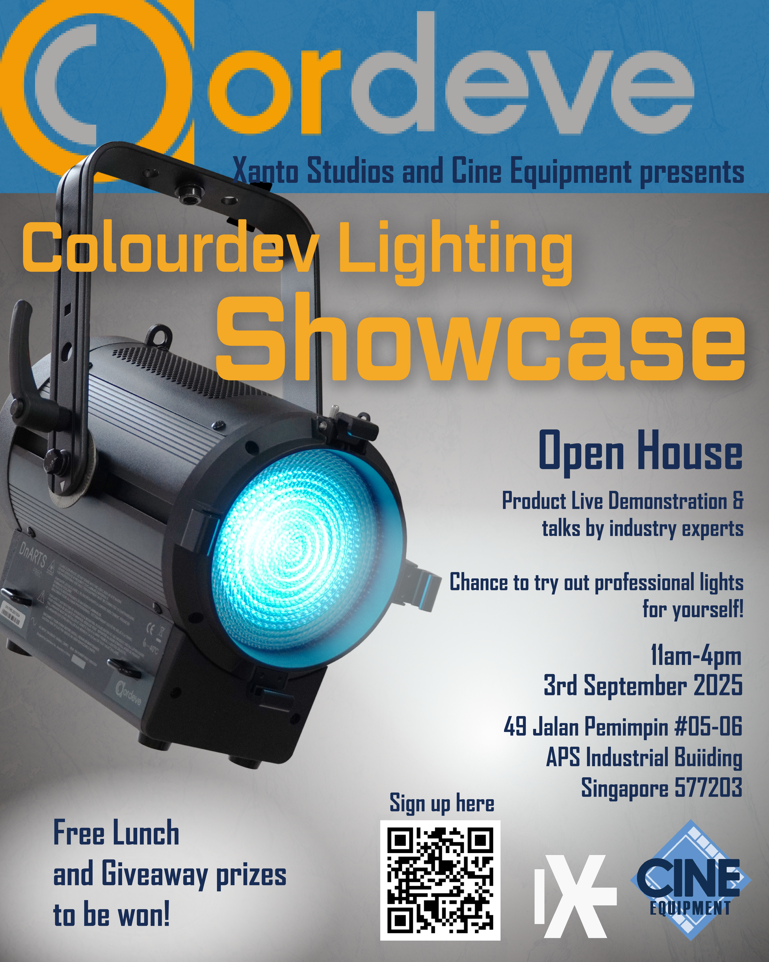 Dev Light Colourdev Lighting Showcase @ Cine Equipment — Ngiam Teo