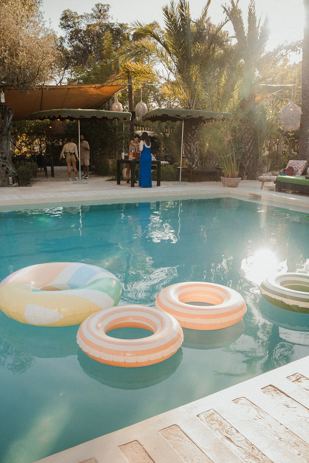 Sunset pre-wedding welcome party at Raco Ibiza, destination wedding weekend