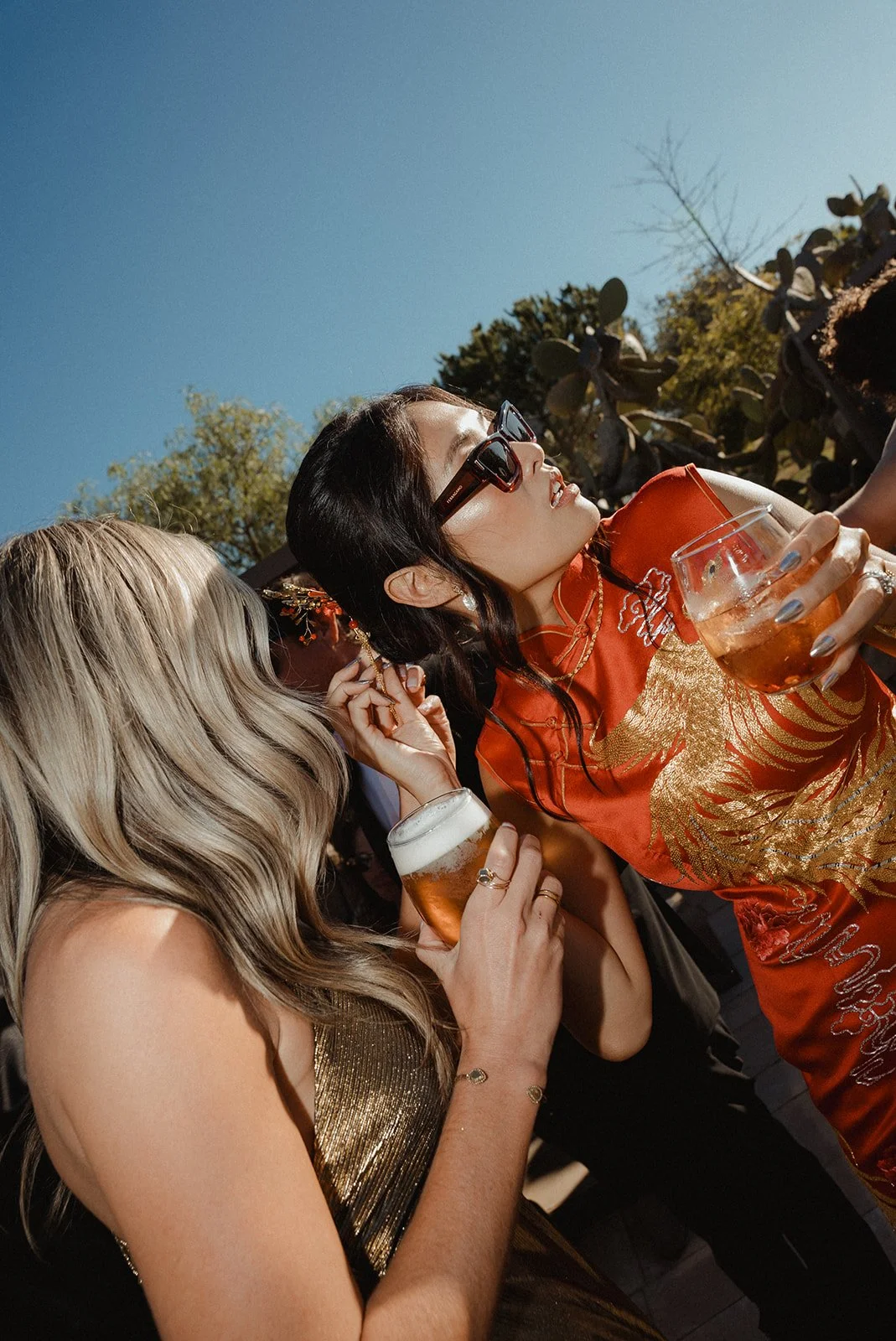 Chinese bridal fashion with modern styling, Ca Na Xica wedding Ibiza