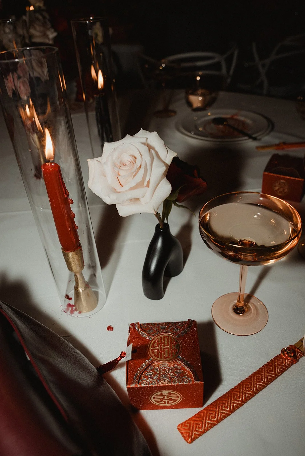 Vibrant reception styling with red and pink florals by Aurea, Ca Na Xica Ibiza